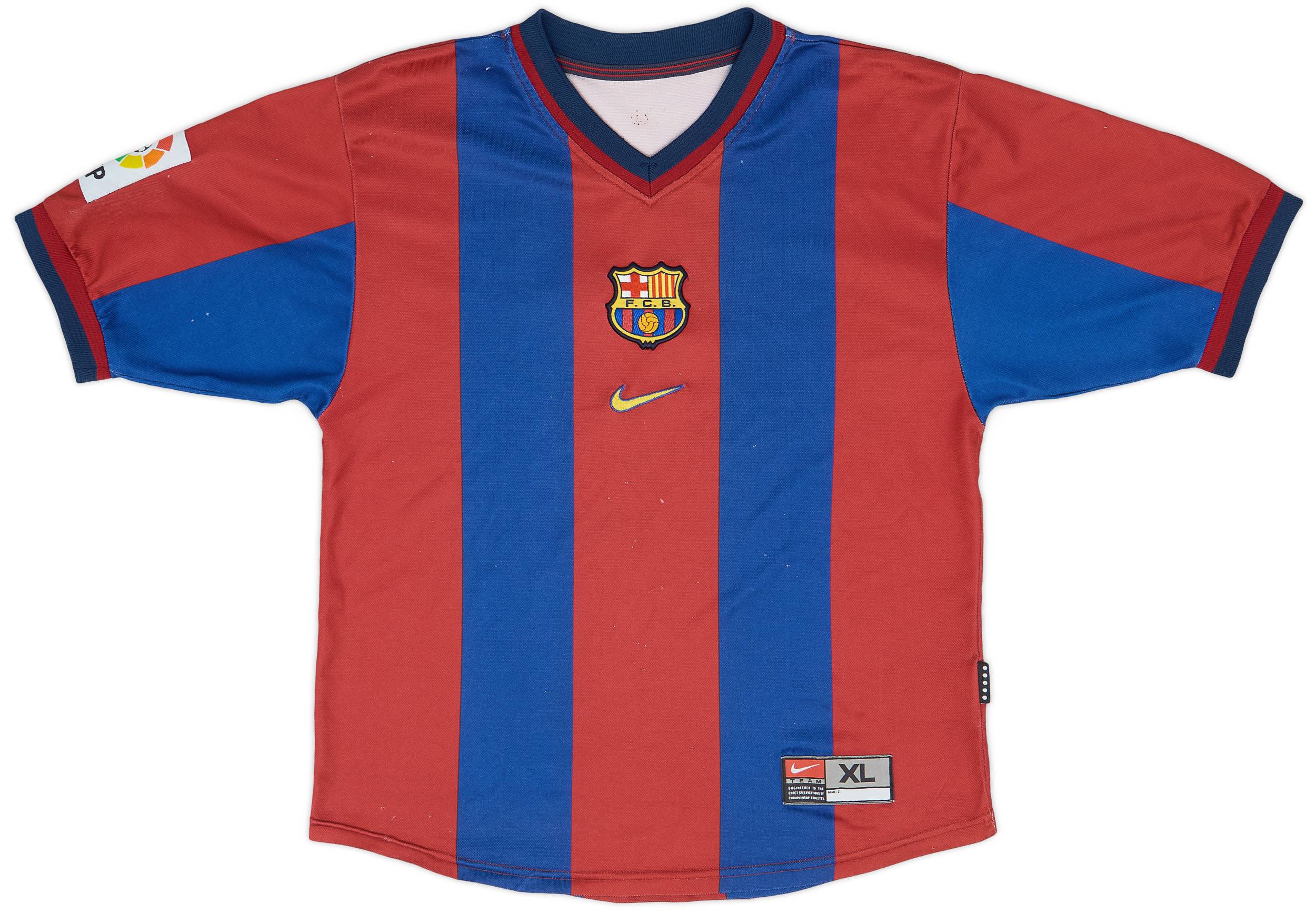 1998-00 Barcelona Home Shirt - 7/10 - (XL.Boys)