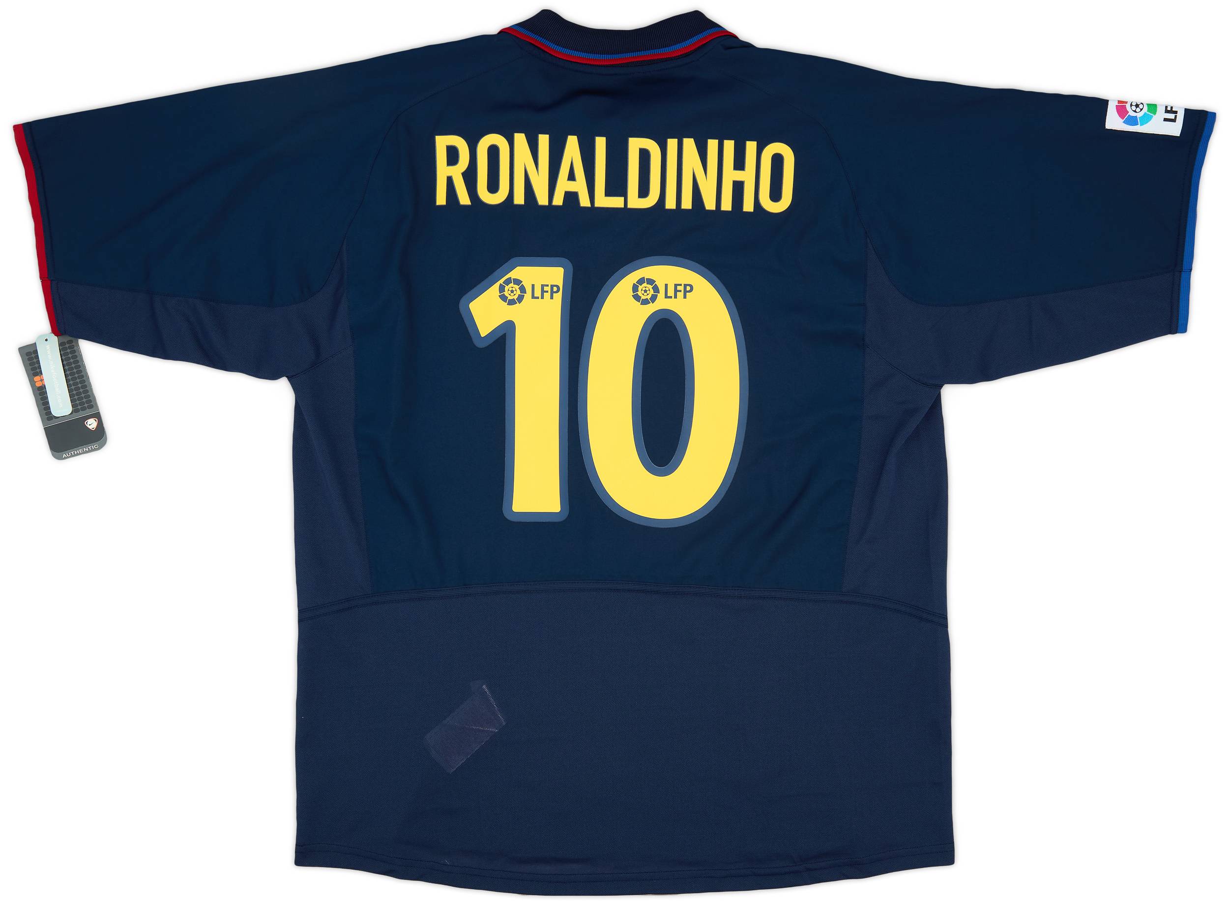 2002-03 Barcelona Away Shirt Ronaldinho #10 (XL)