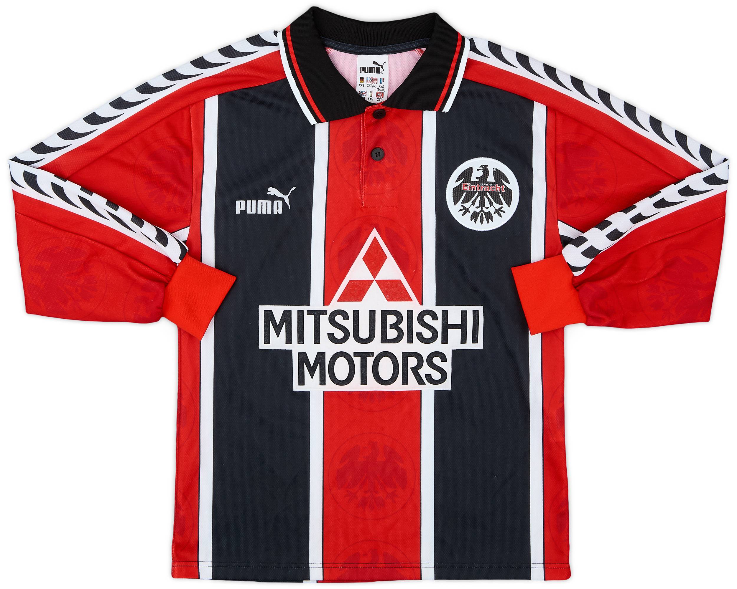 1996-98 Eintracht Frankfurt Home L/S Shirt - 9/10 - (XL.Boys)