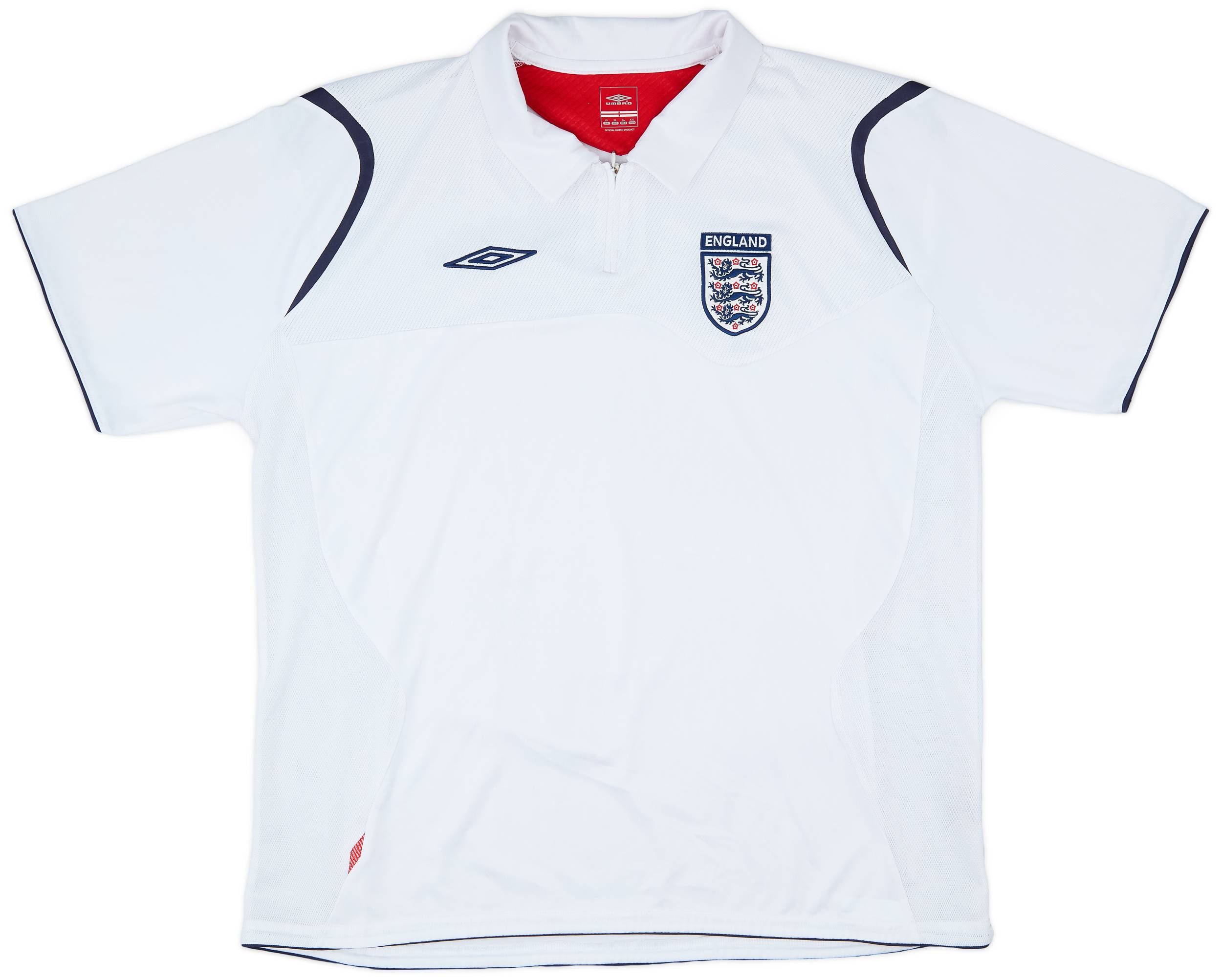 2006-07 England Umbro 1/4 Zip Training Shirt - 8/10 - (XL)