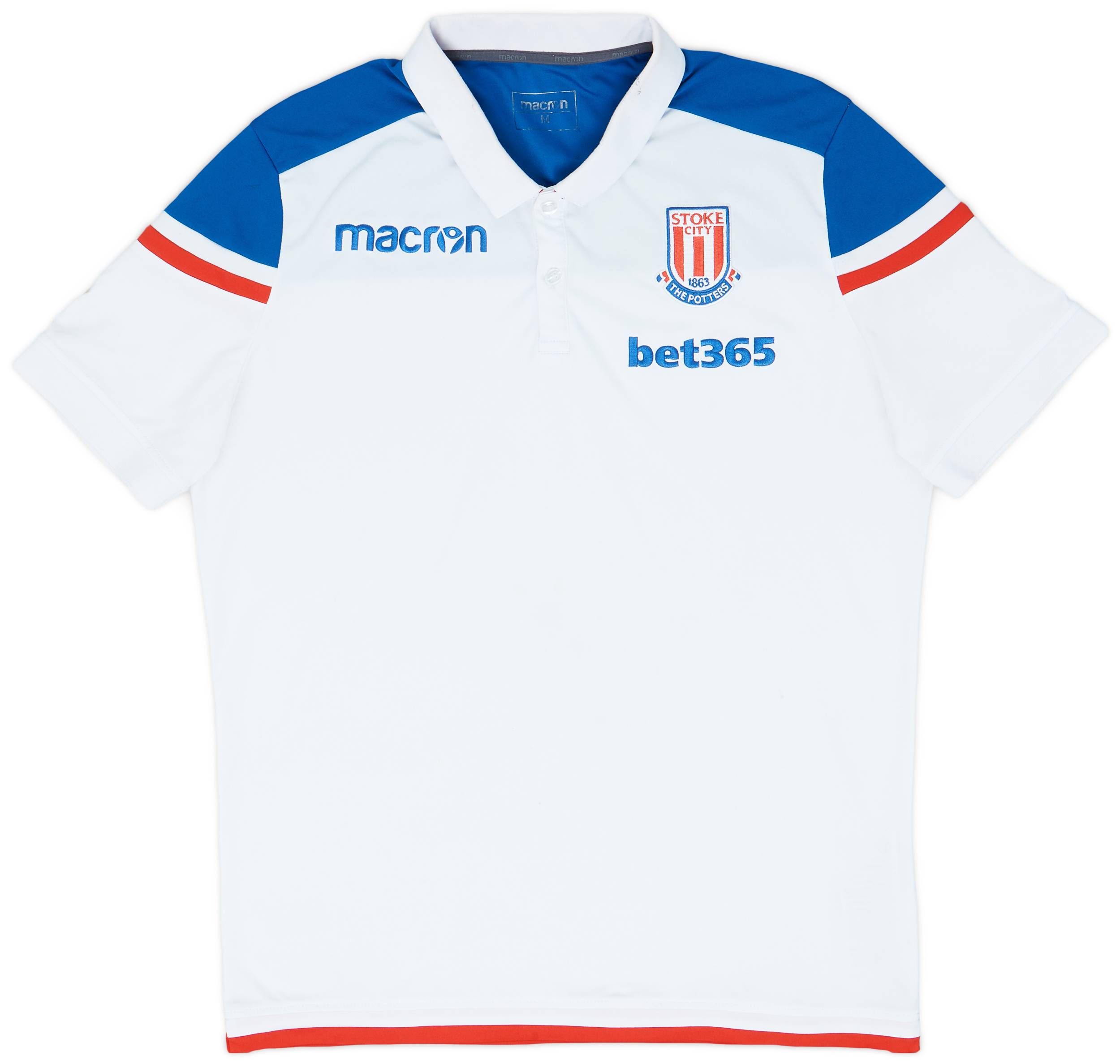 2016-18 Stoke City Macron Polo Shirt - 6/10 - (M)