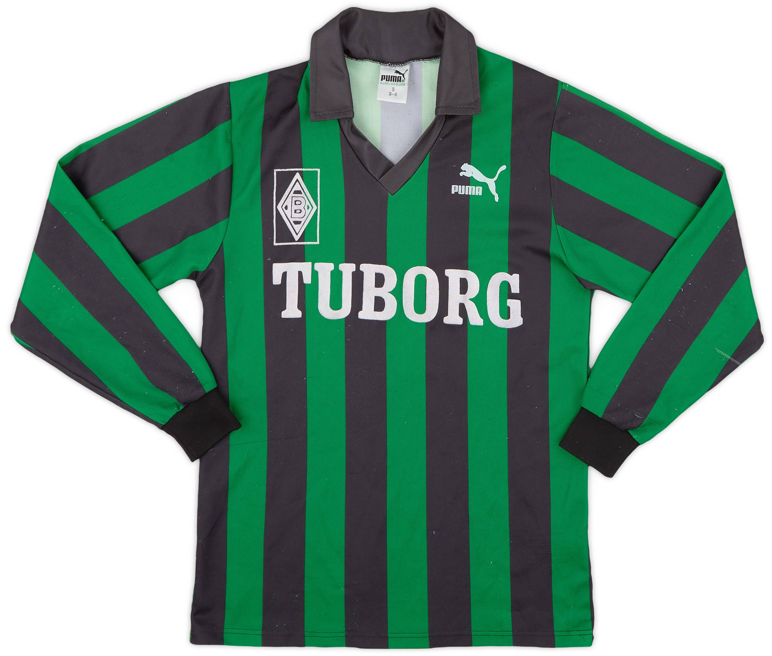 1990-92 Borussia Monchengladbach Away L/S Shirt - 6/10 - (S)