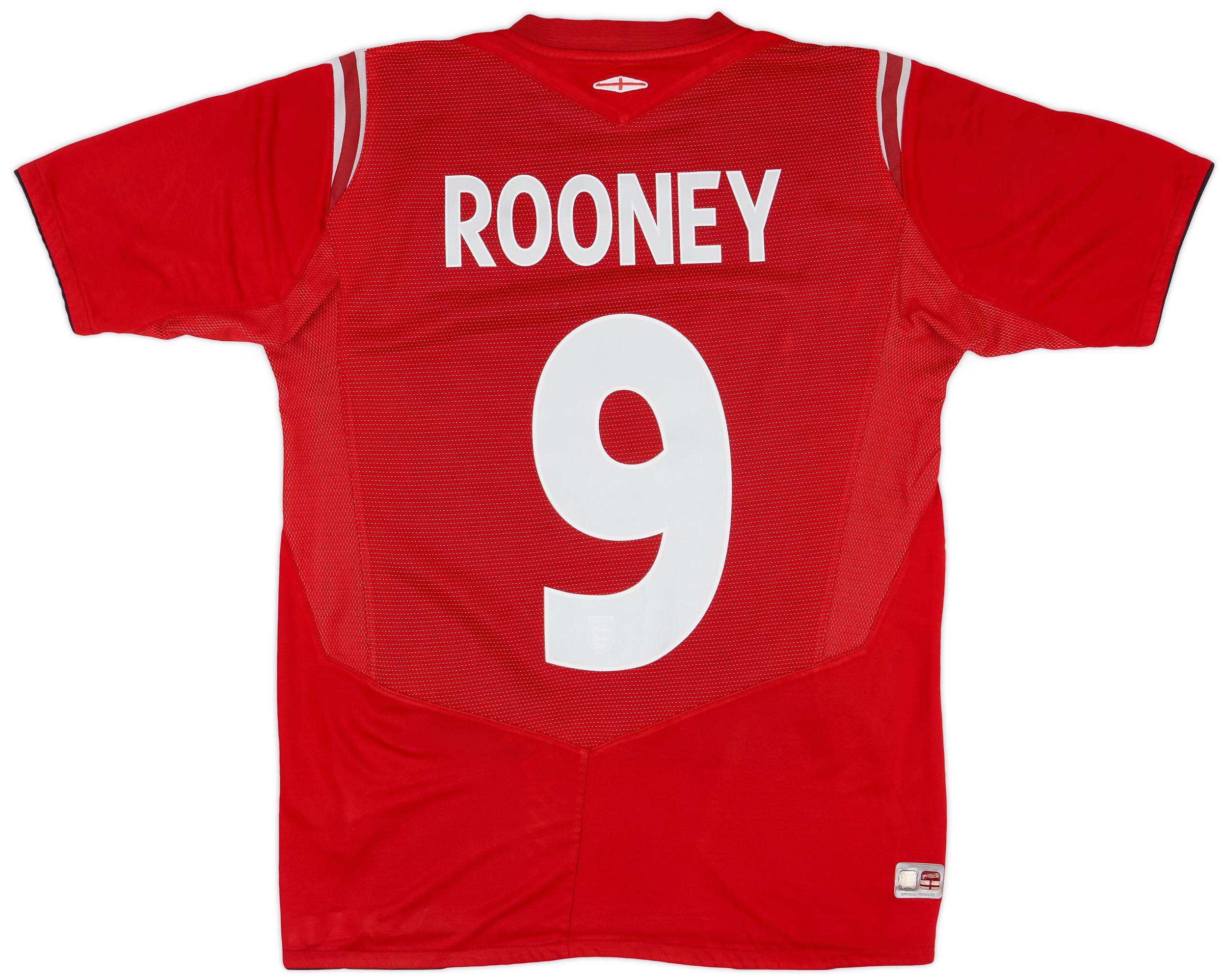 2004-06 England Away Shirt Rooney #9 - 9/10 - (S)