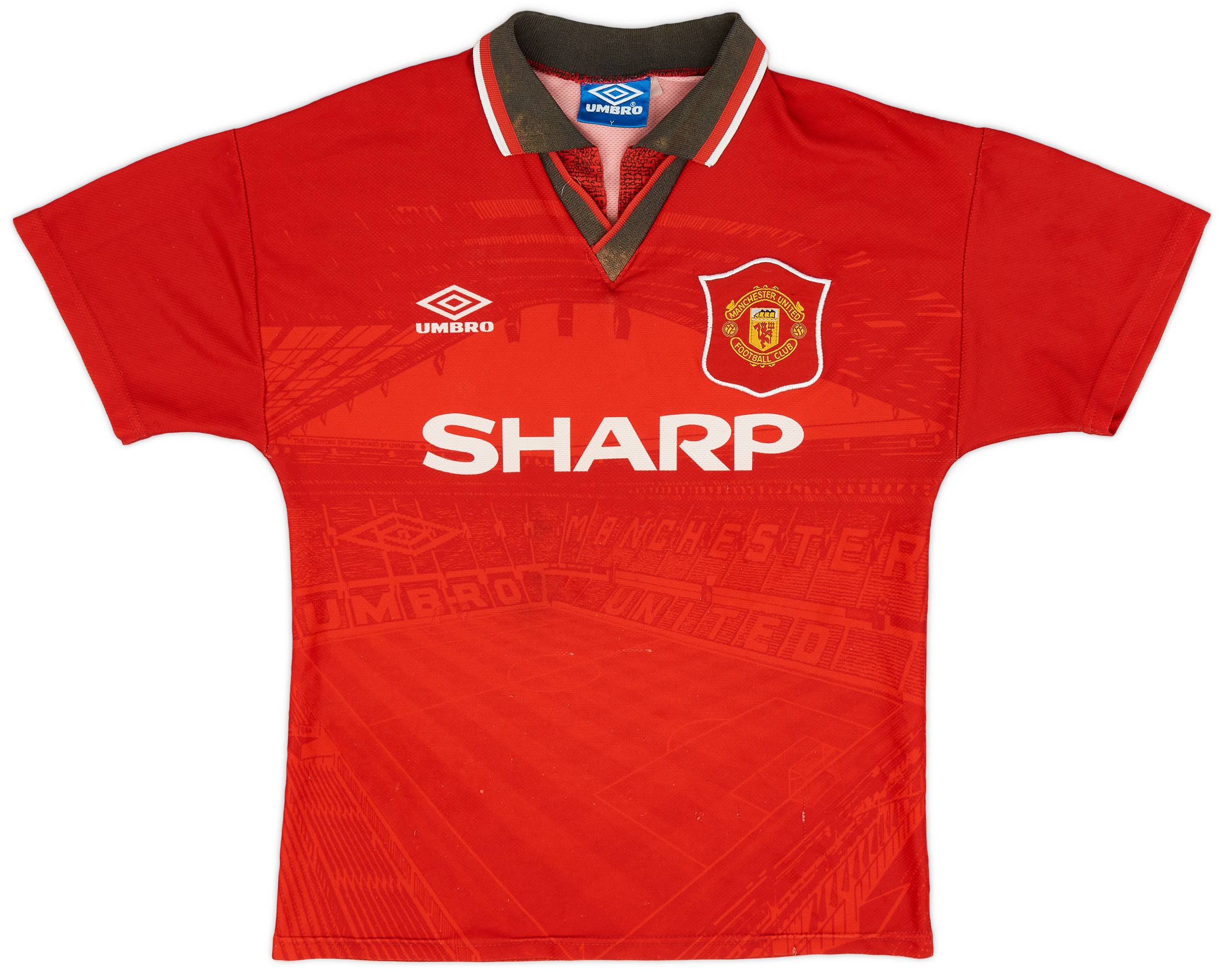 1994-96 Manchester United Home Shirt - 6/10 - (Y)