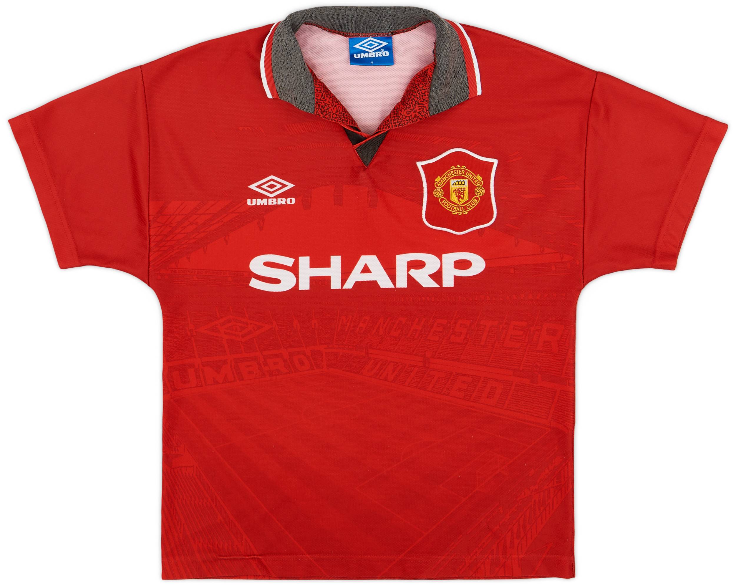 1994-96 Manchester United Home Shirt - 7/10 - (Y)