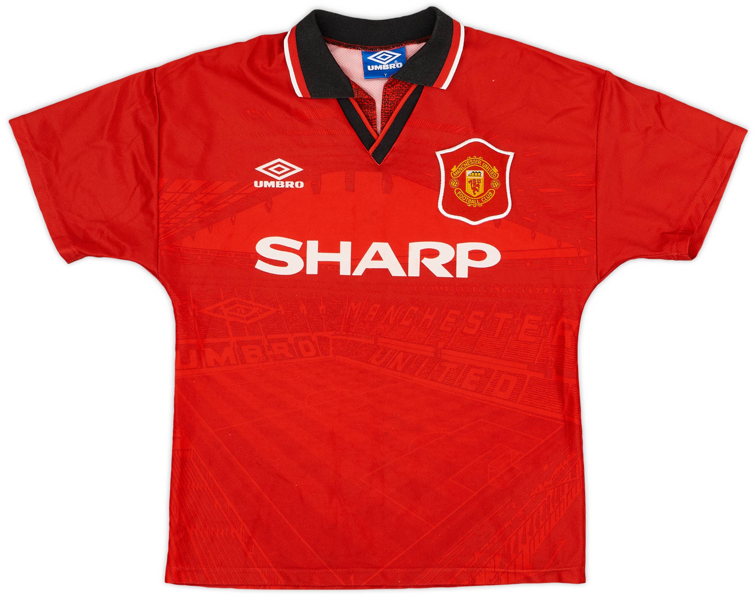 1994-96 Manchester United Home Shirt - 6/10 - (Y)