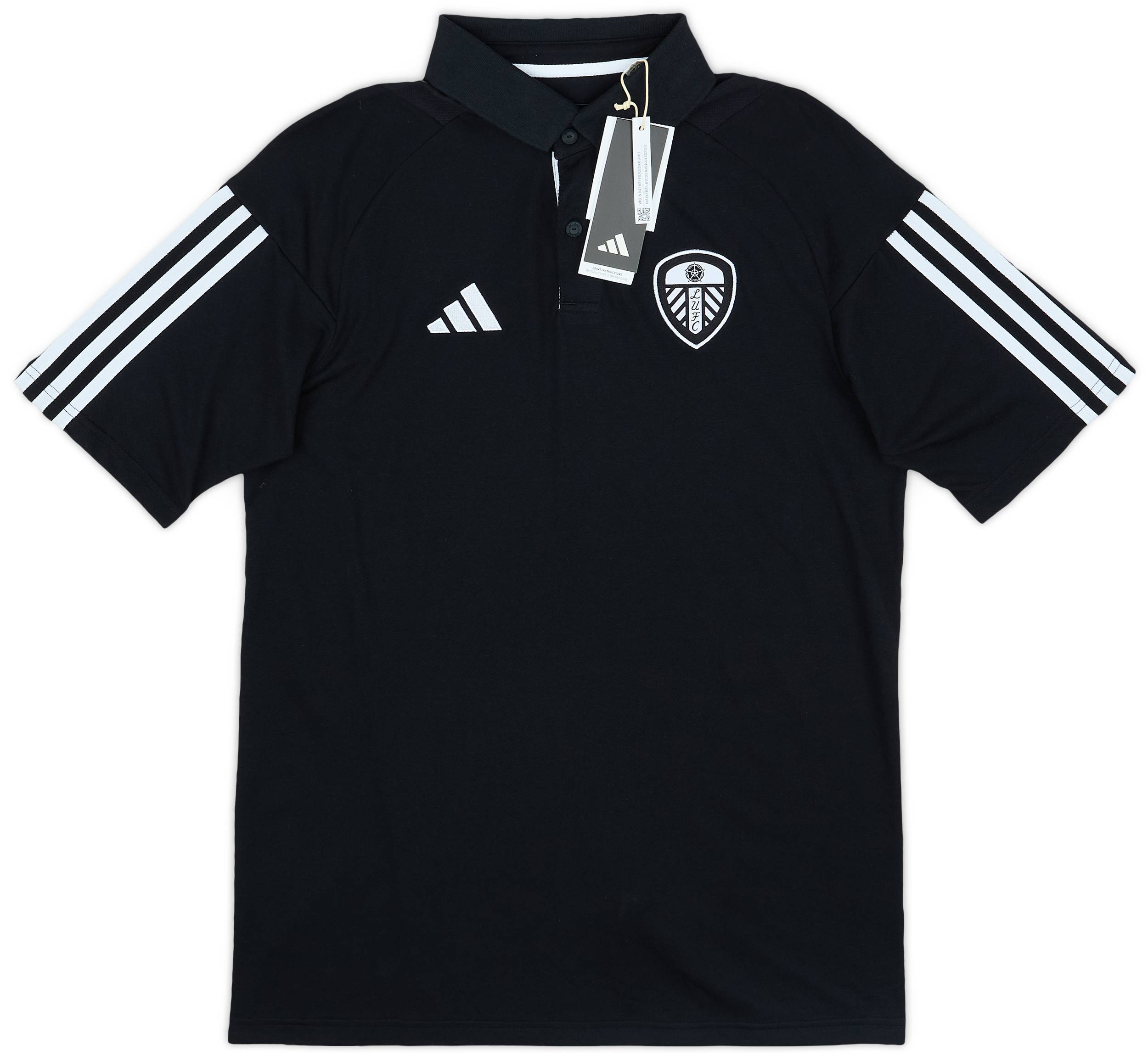 2023-24 Leeds United adidas Polo T-Shirt (S)