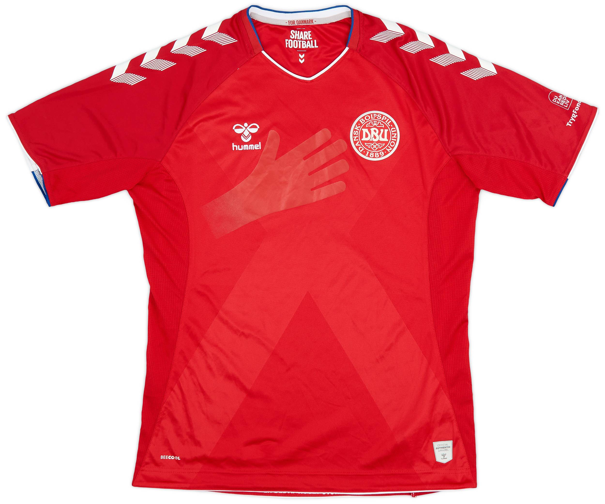 2018-19 Denmark Home Shirt Danmark #1 - 9/10 - (L)