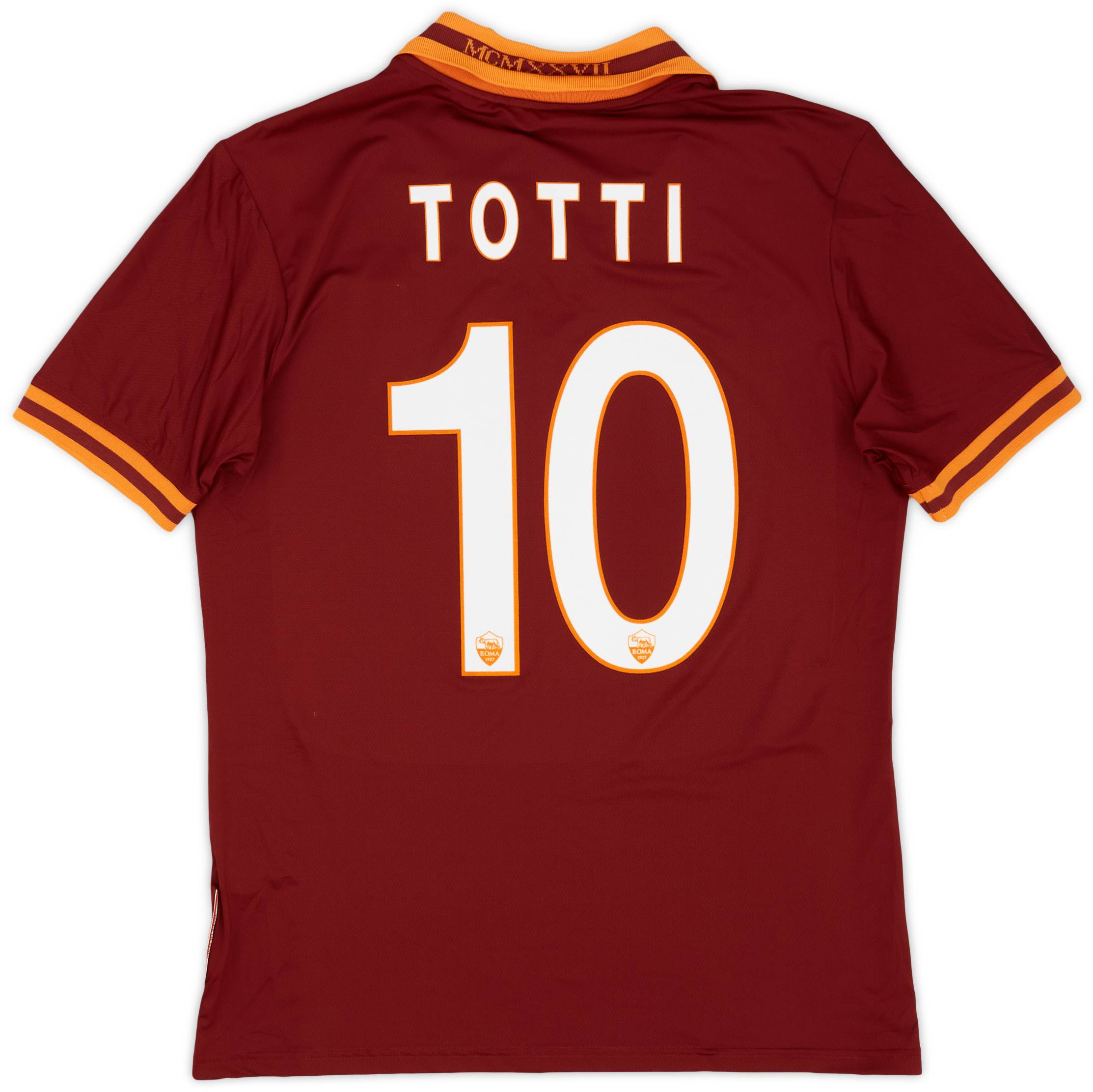 2013-14 Roma Home Shirt Totti #10 (L)