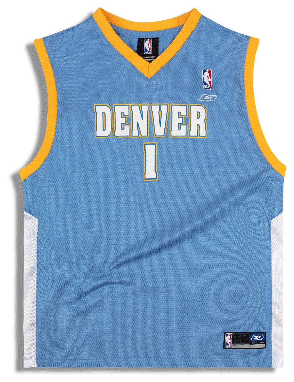 2002 06 Denver Nuggets Mitchell 1 Reebok Jersey Away Y