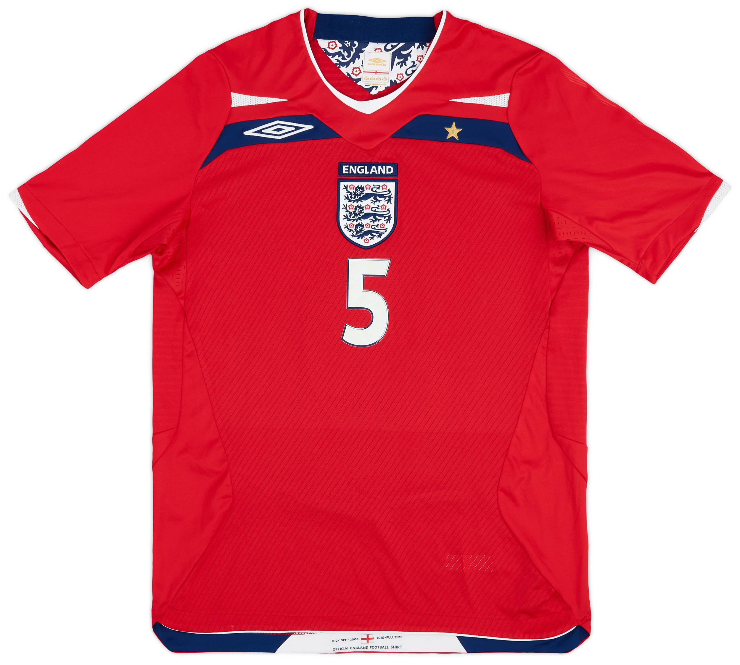2008-10 England Away Shirt Ferdinand #5 - 7/10 - (S)