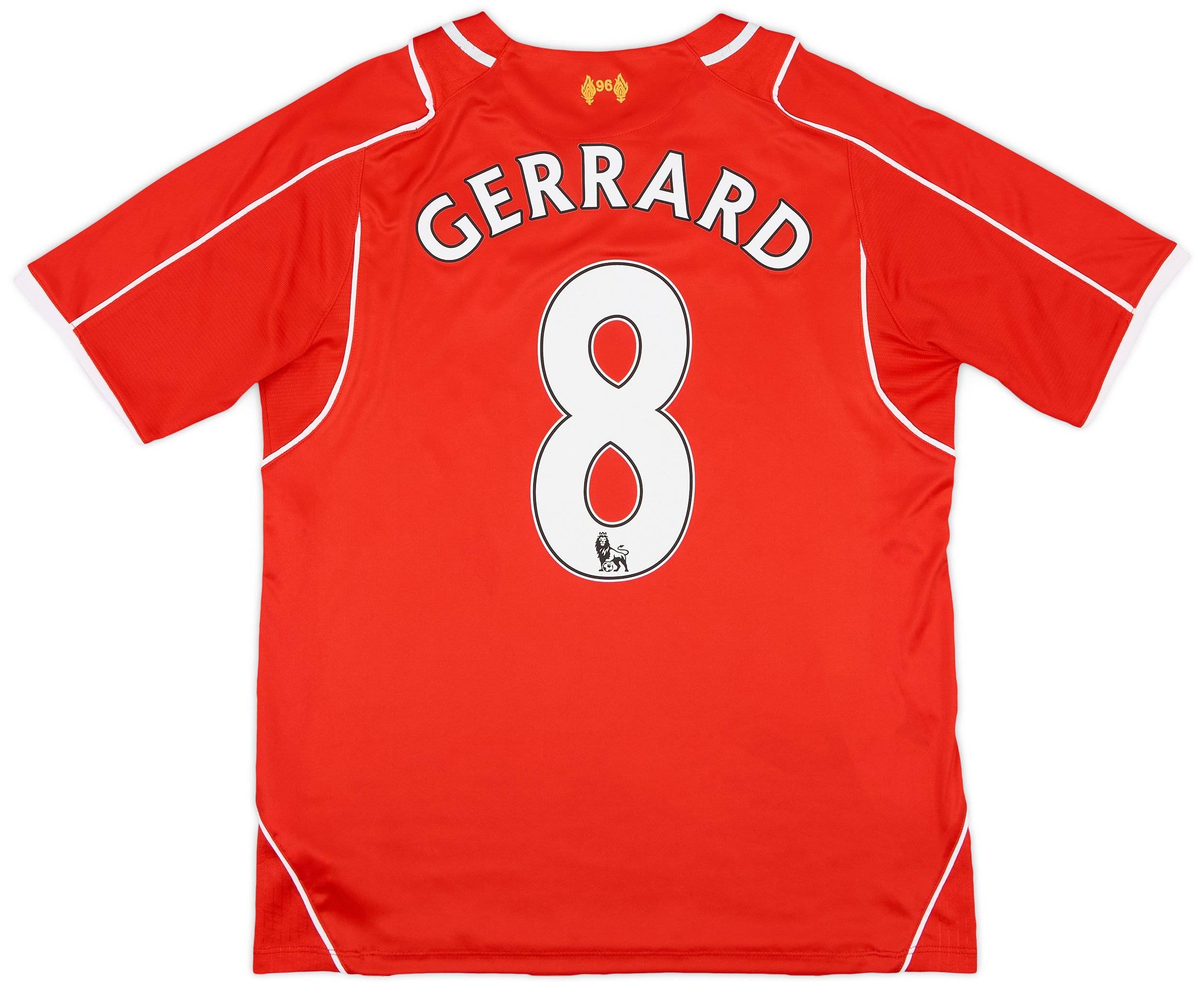 2014-15 Liverpool Home Shirt Gerrard #8 6/10 (S)