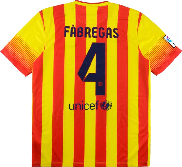 2013-14 Barcelona Away Shirt Fàbregas #4 *As New*