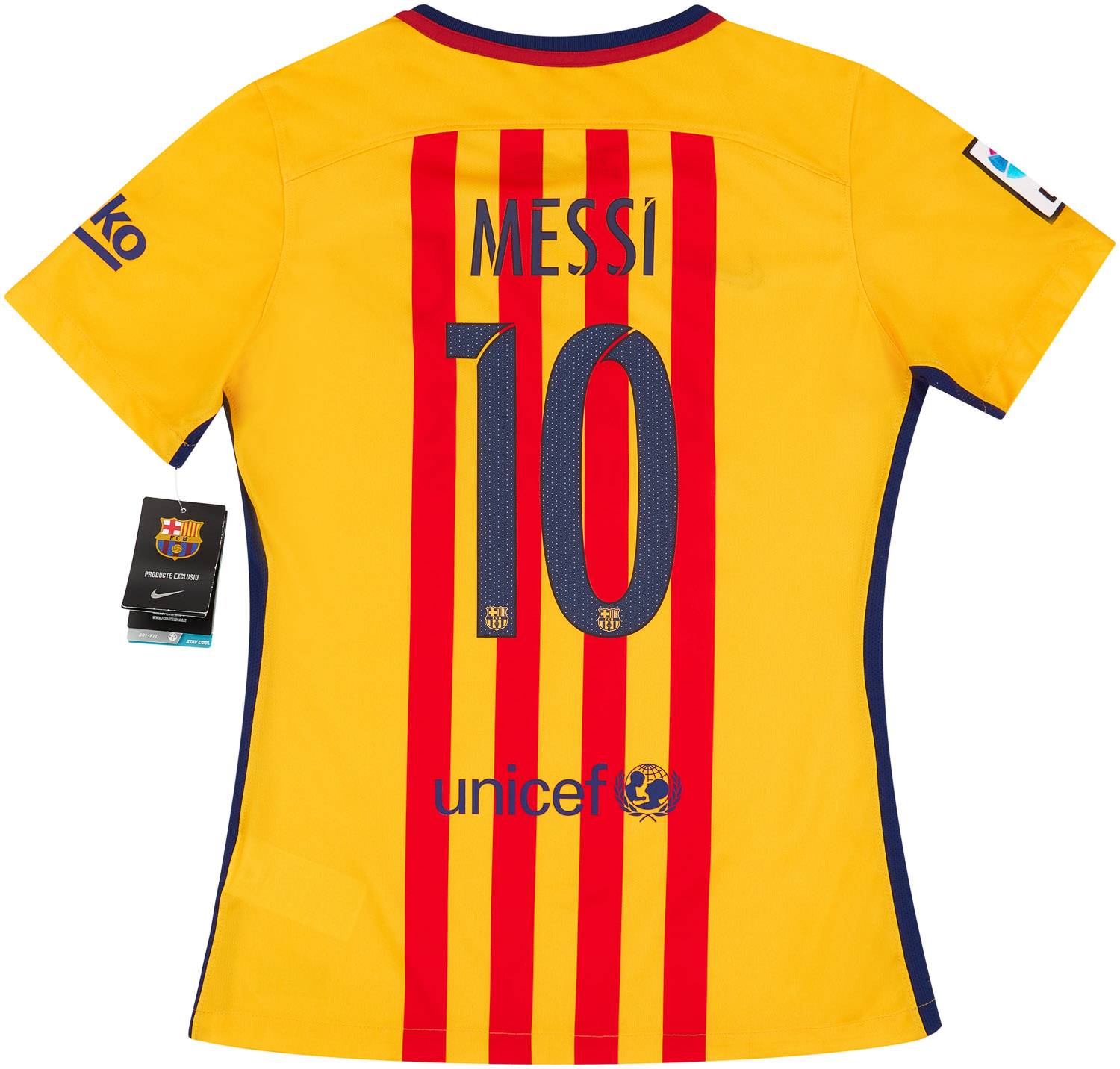 2015-16 Barcelona Away Shirt Messi #10 Womens (M)