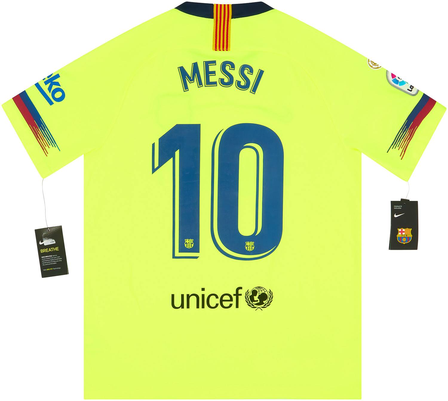 2018 19 Barcelona Away Shirt Messi 10 NEW