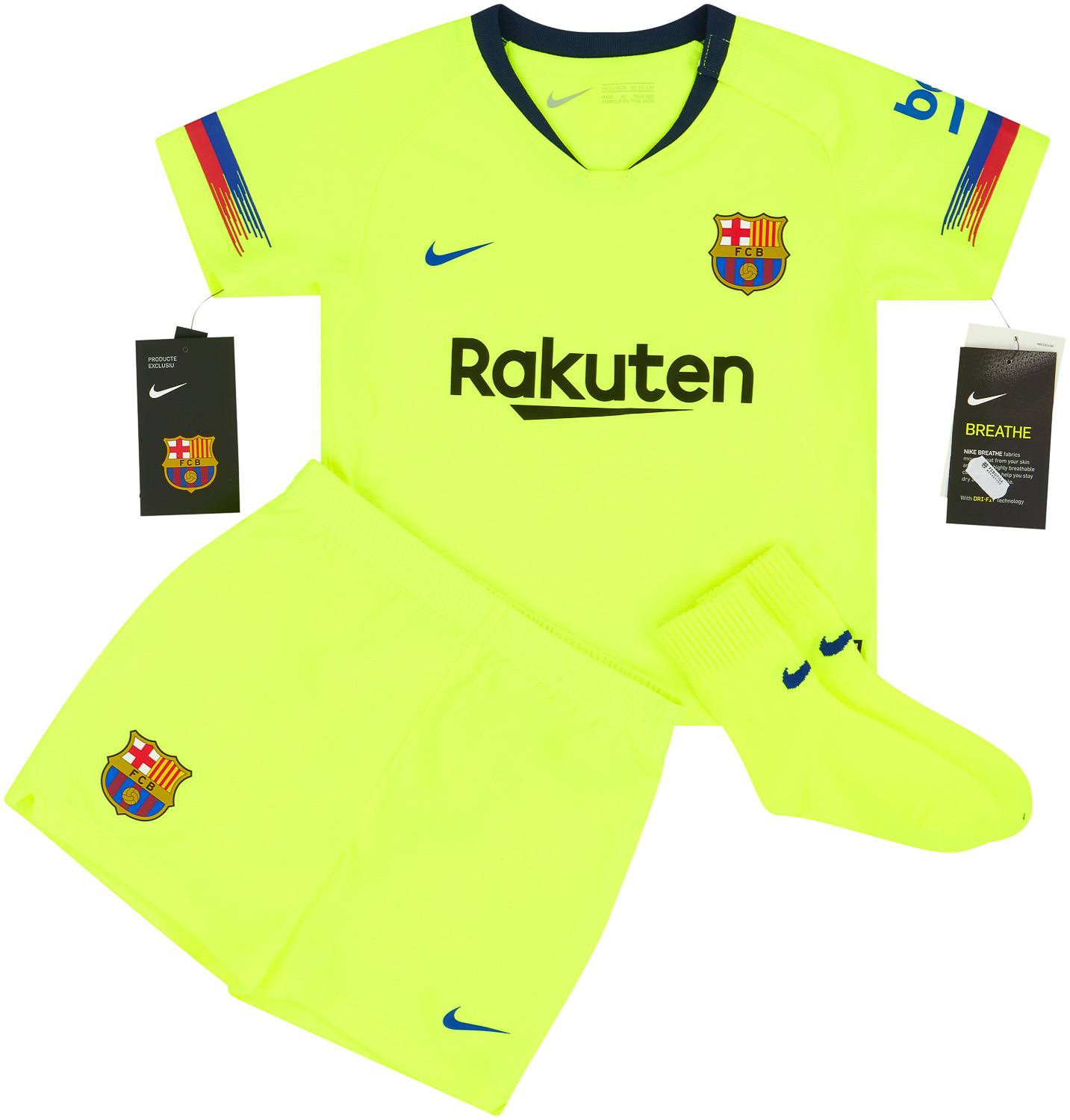 2018-19 Barcelona Away Full Kit - NEW - BABY