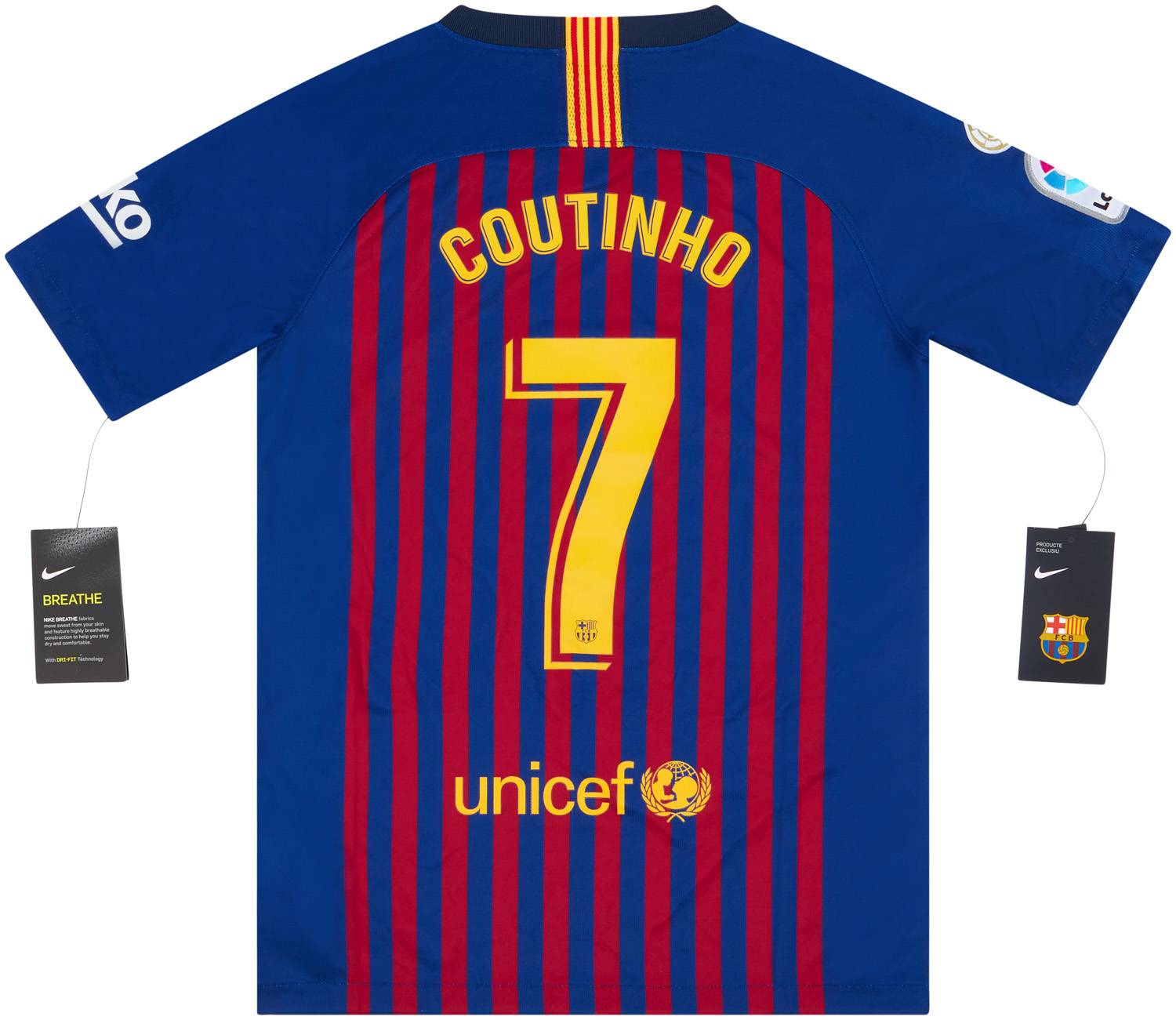 2018-19 Barcelona Home Shirt Coutinho #7 KIDS