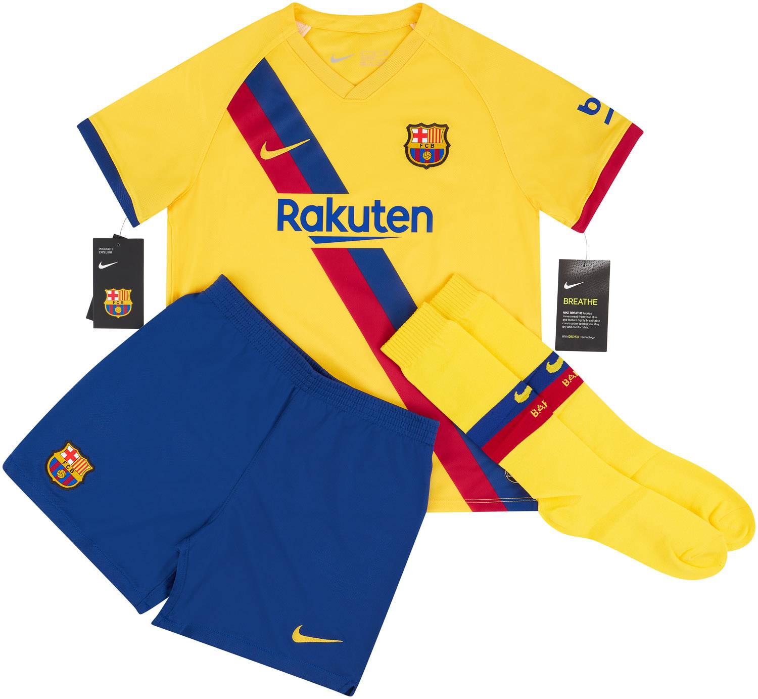 2019 20 Barcelona Away Full Kit Little Kids