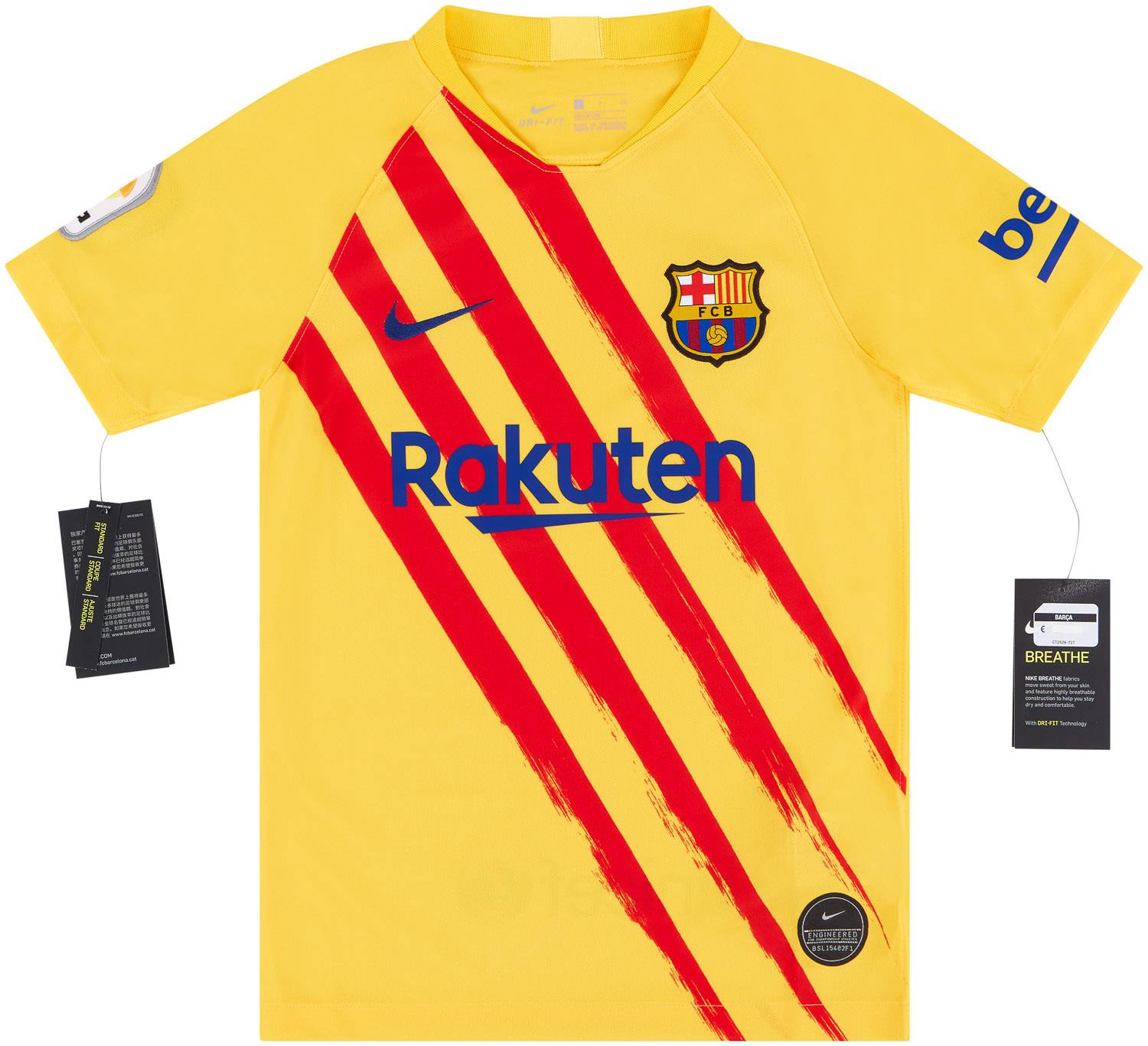 2019-20 Barcelona &#039;Senyera&#039; Fourth Shirt (KIDS)