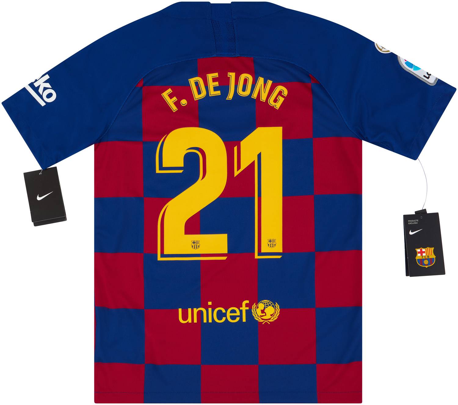 2019-20 Barcelona Home Shirt F. De Jong #21 - NEW - KIDS