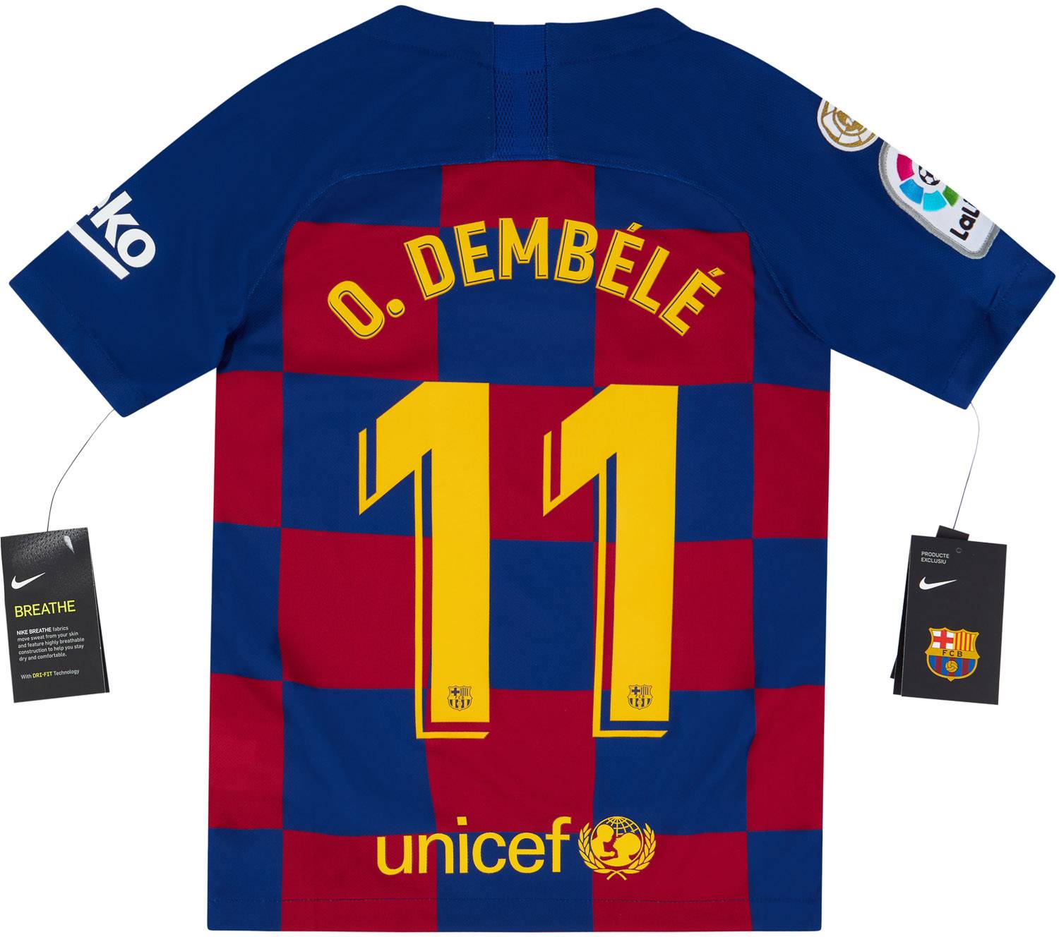 2019-20 Barcelona Home Shirt O.Dembélé #11 KIDS