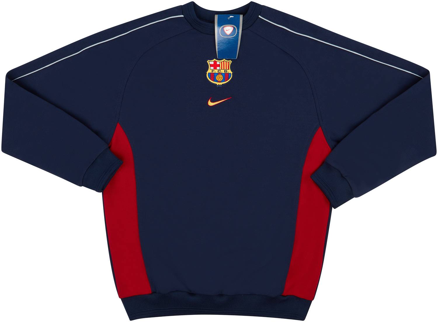 1998 99 Barcelona Nike Training Sweat Top KIDS