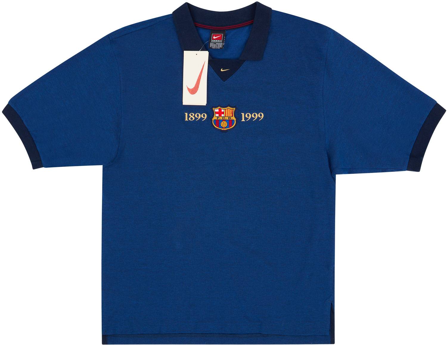 1999 00 Barcelona Nike Centenary Polo T Shirt