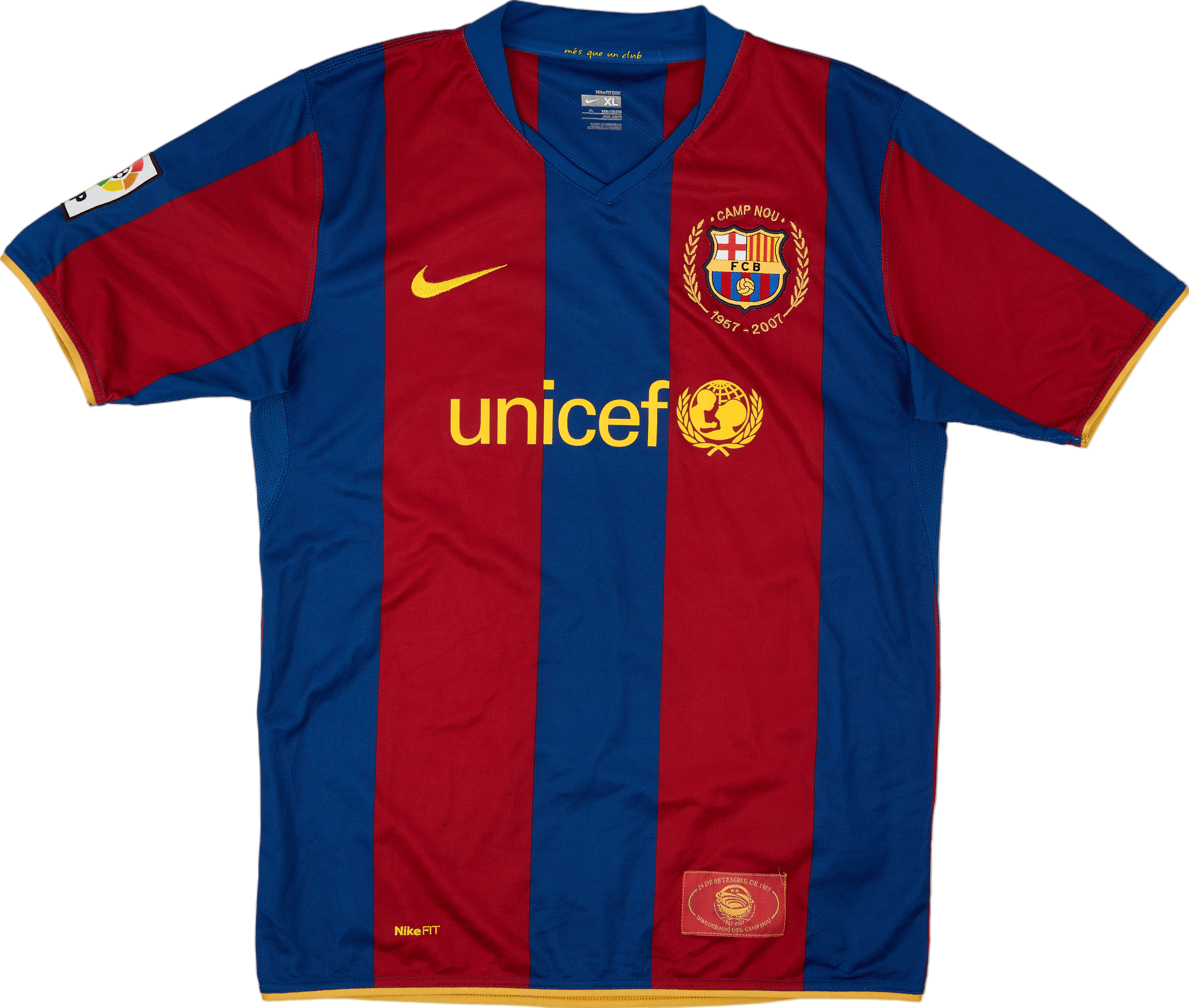 2007-08 Barcelona Home Shirt - 10/10 - (XL.Boys)