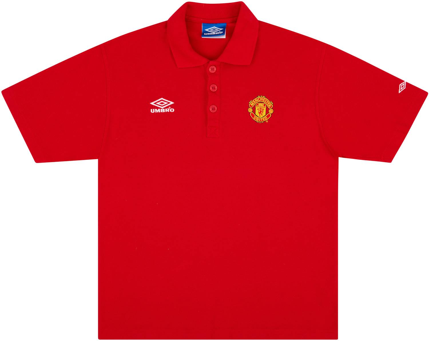 1998-99 Manchester United Umbro Polo Shirt - 8/10 - (L)