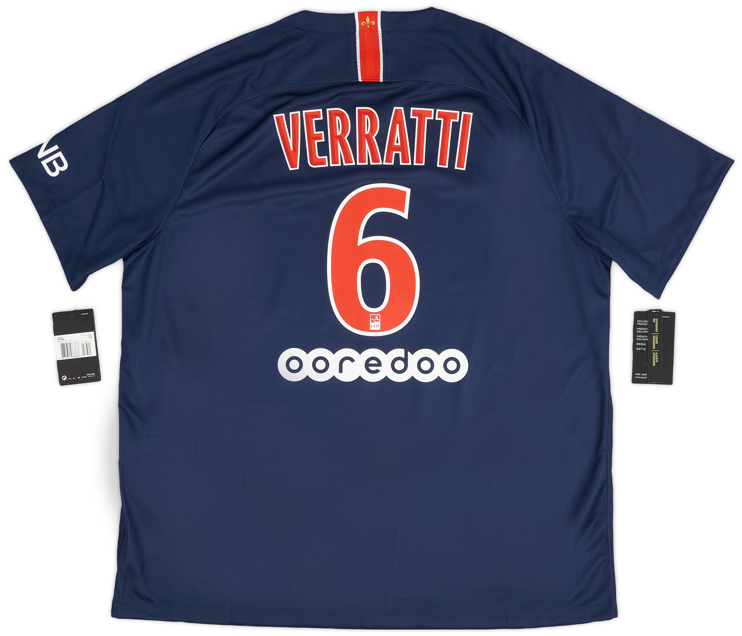 2018-19 Paris Saint-Germain Home Shirt Verratti #6 (XXL)