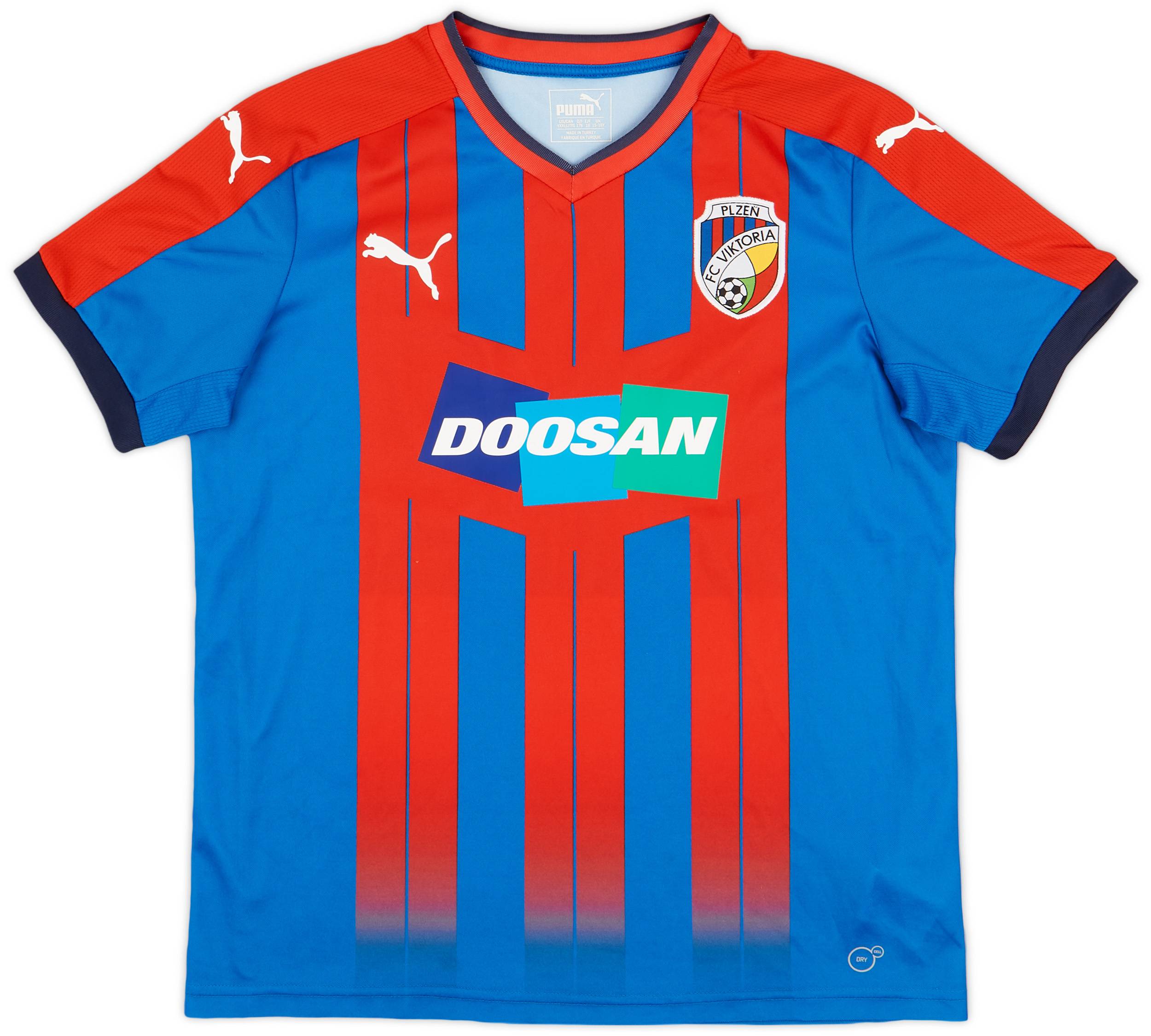 2017-18 Viktoria Plzen Home Shirt - 8/10 - (XL.Boys)