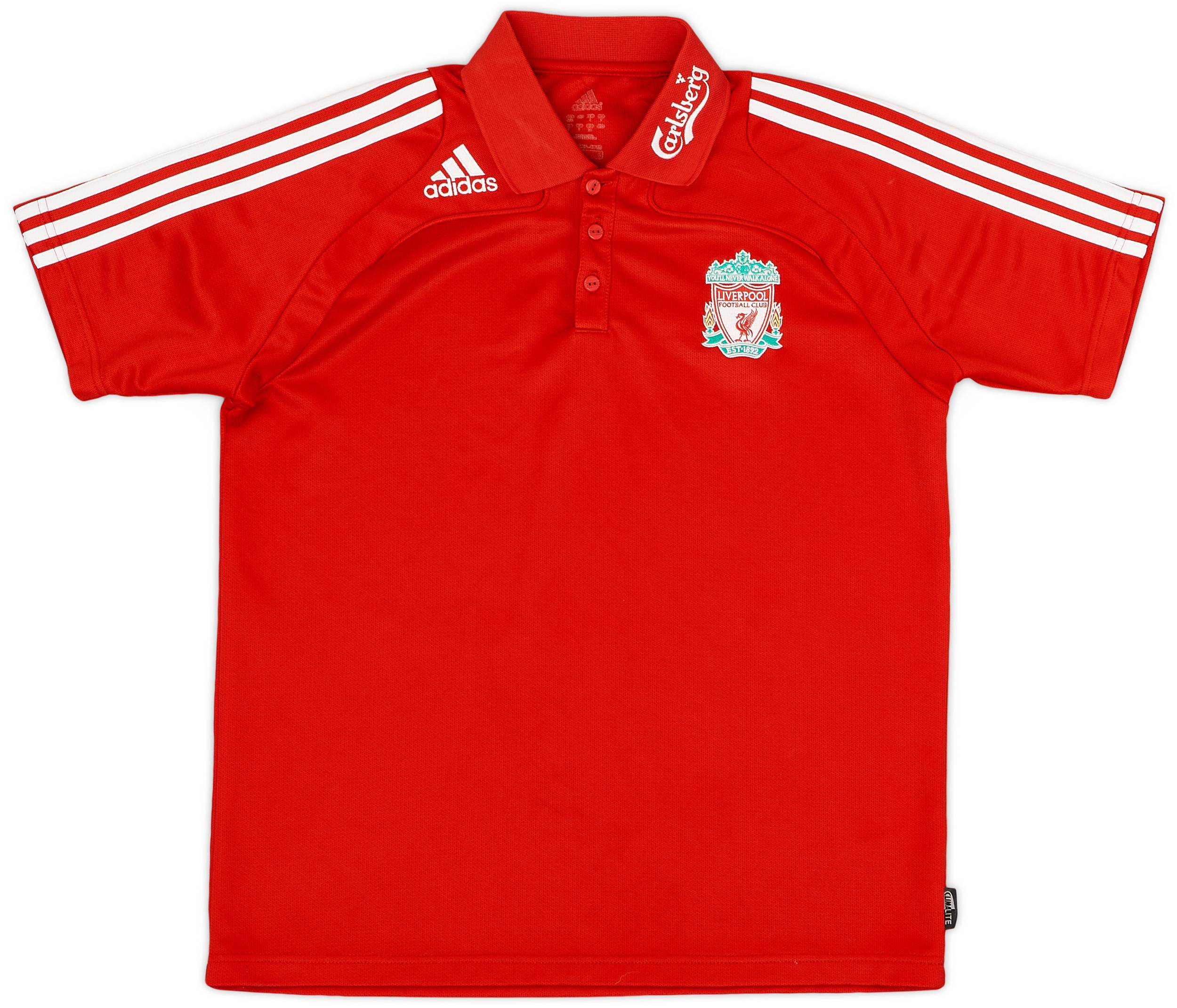 2008-09 Liverpool adidas Polo Shirt - 9/10 - (L)