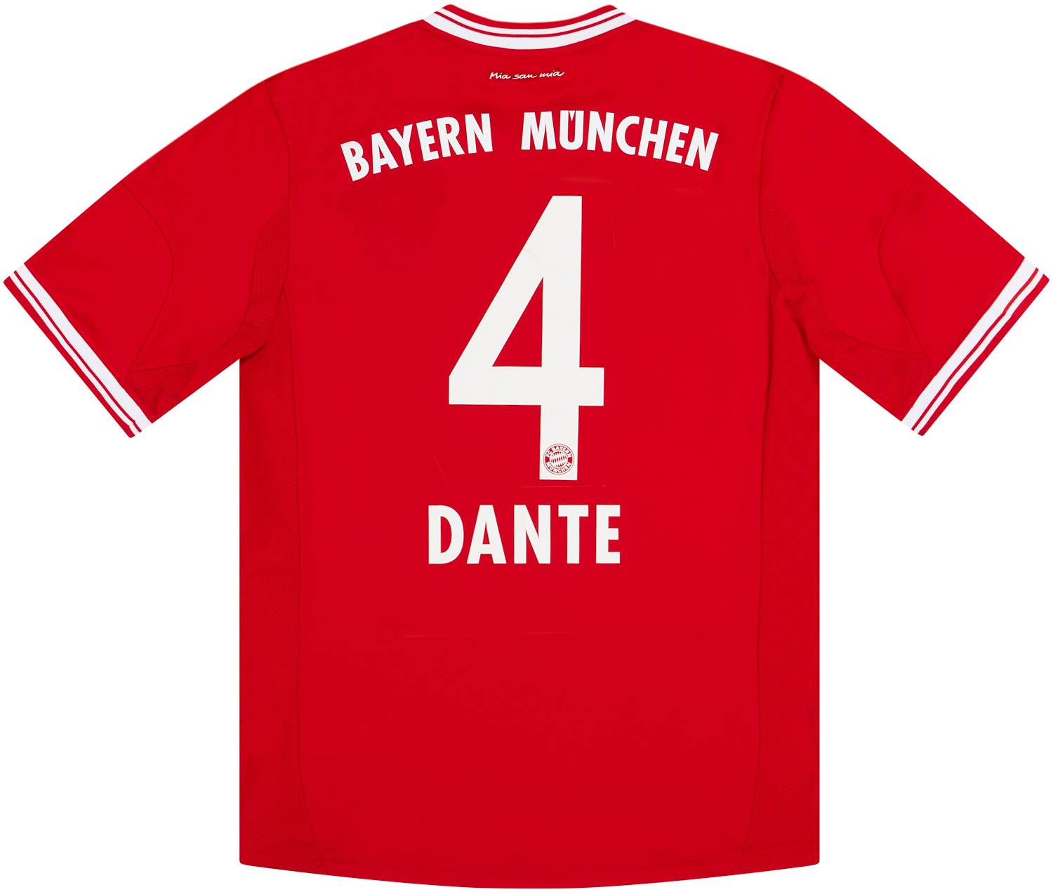 2013 Bayern Munich Match Issue Audi Cup Final Home Shirt Dante 4 v Manchester City