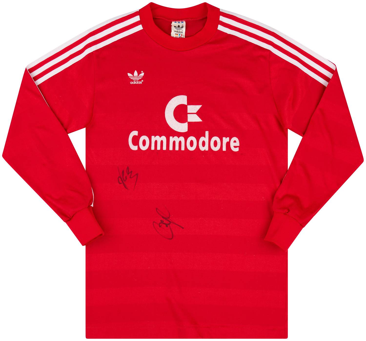 1984-89 Bayern Munich Signed Home L/S Shirt - 6/10 - (S)