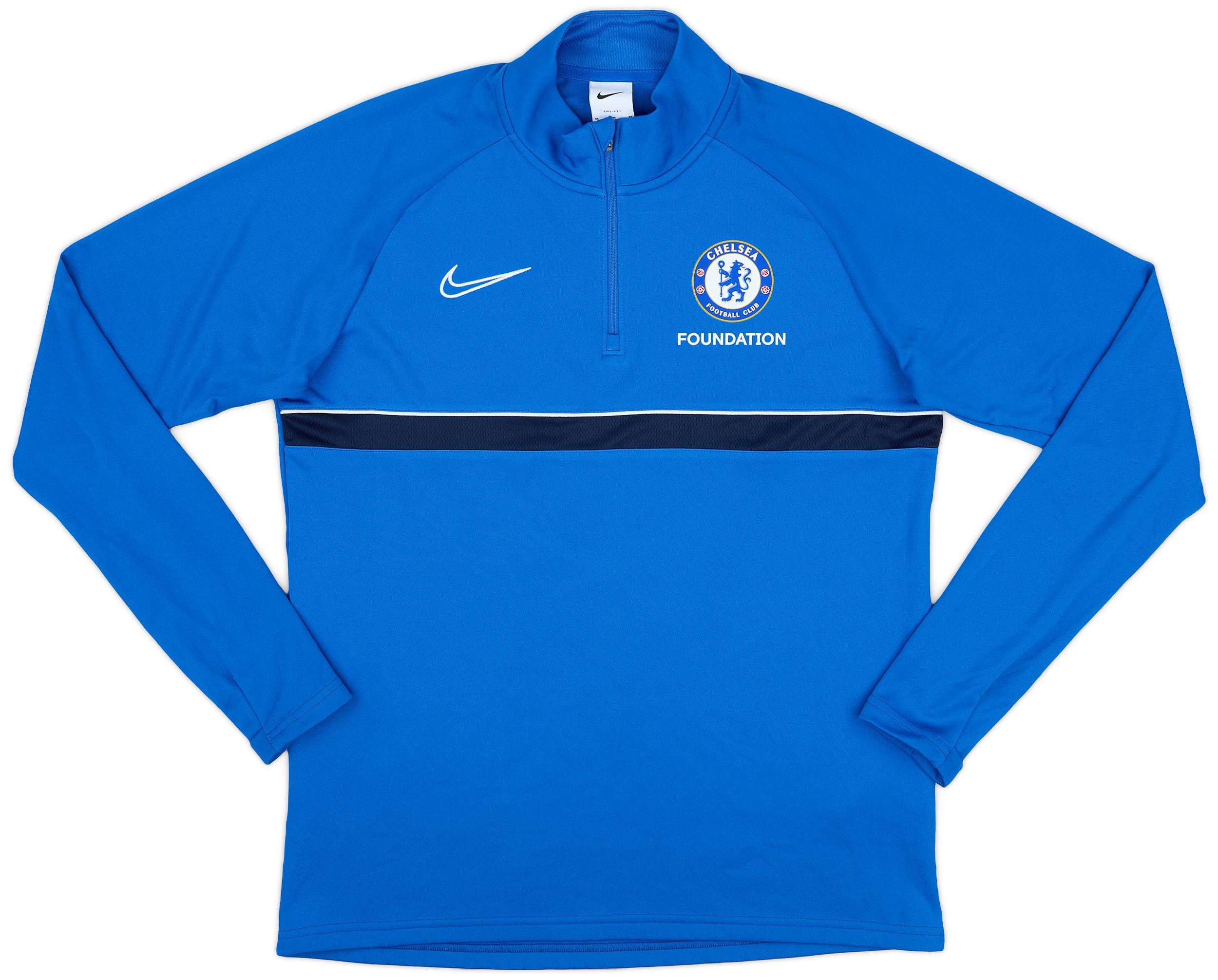 2021 22 Chelsea Foundation Nike 1 4 Zip Training Top 9 10 M