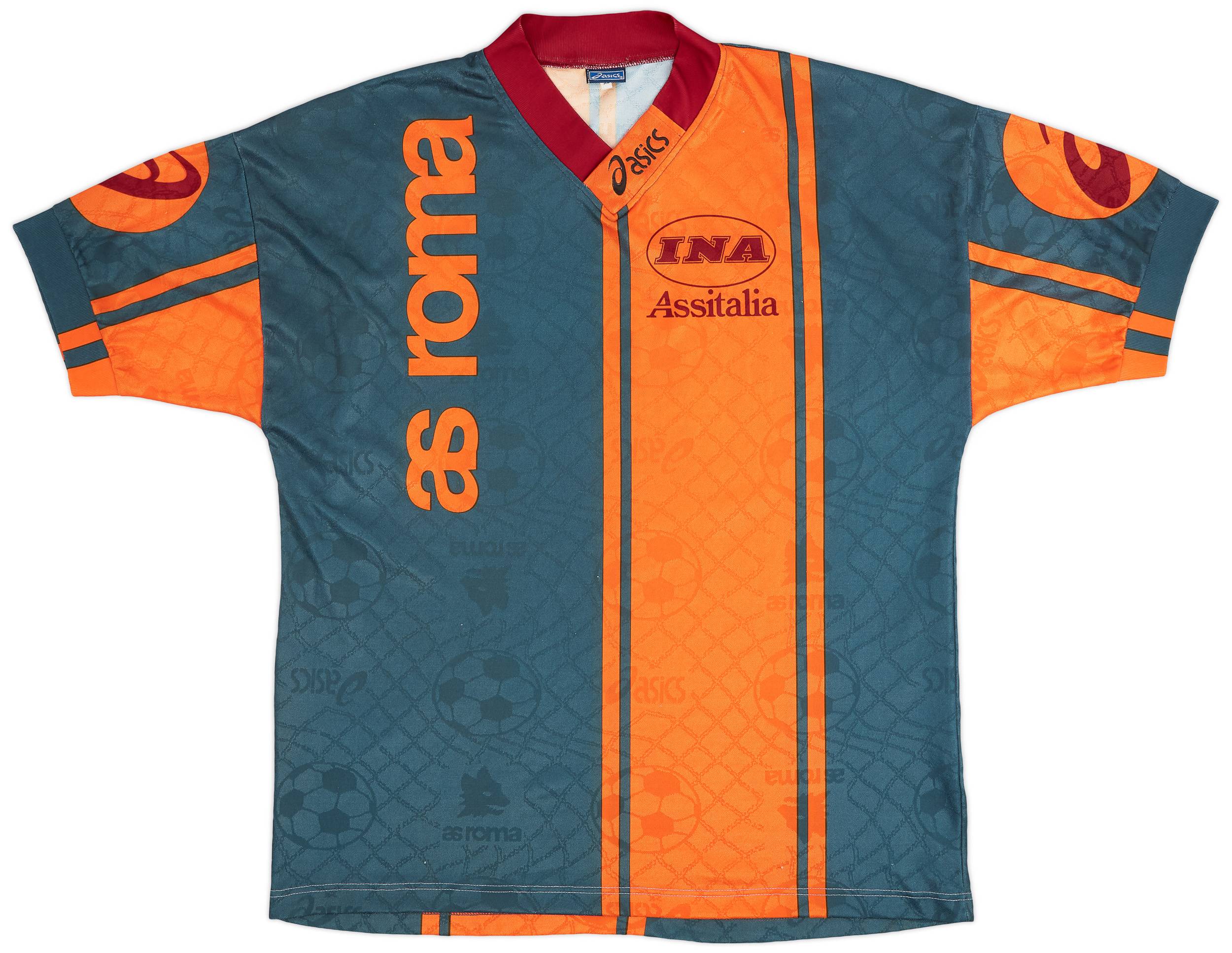 1996-97 Roma Asics Training Shirt - 9/10 - (XL)