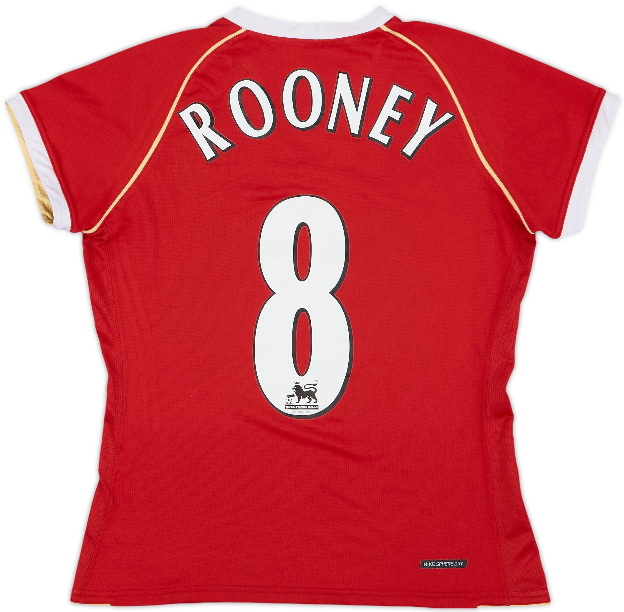 海外輸入 インボイス 2006-07 Manchester 9/10 - #8 Rooney Shirt Home United 記念グッズ