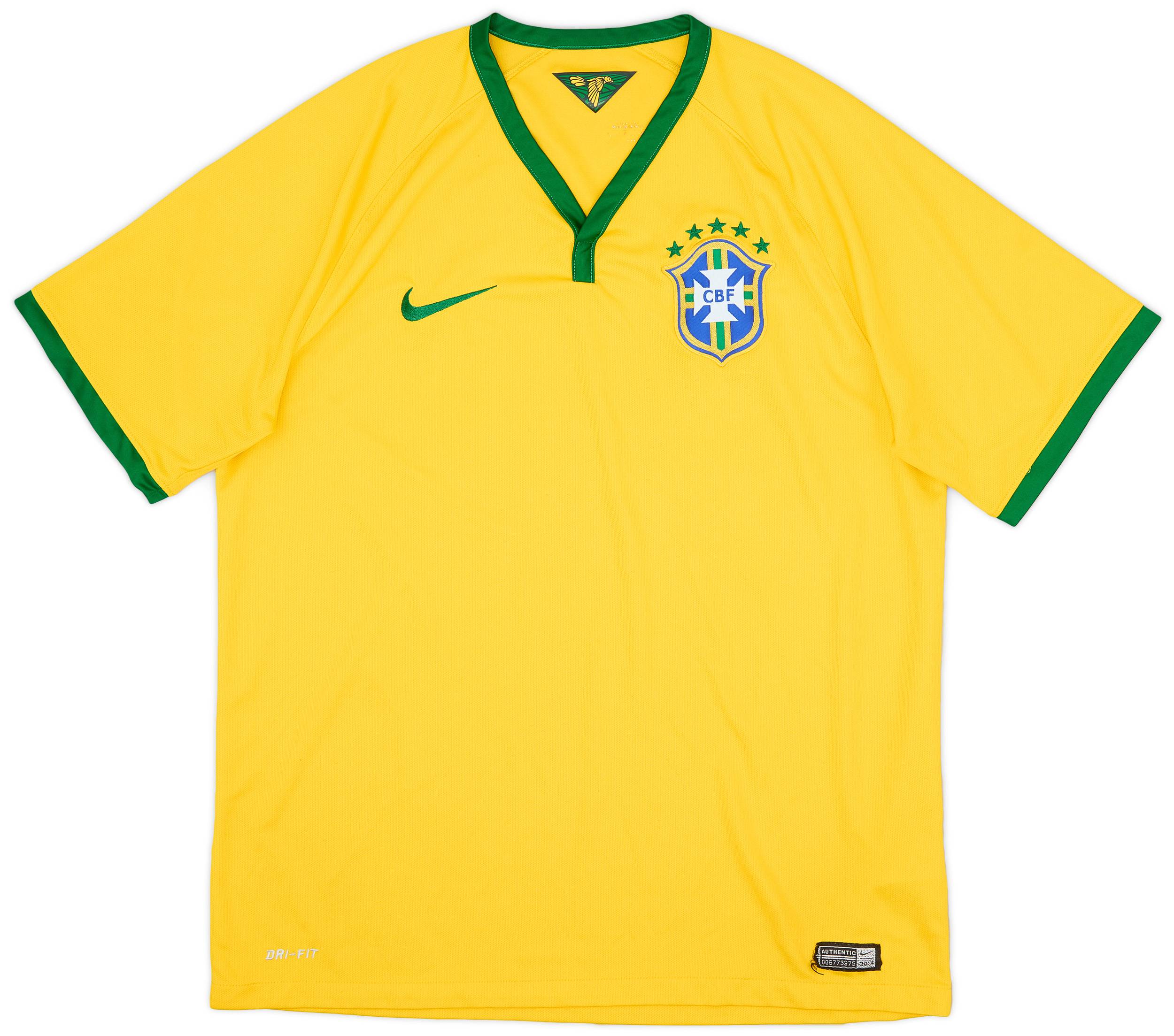 2014-15 Brazil Home Shirt - 8/10 - (L)