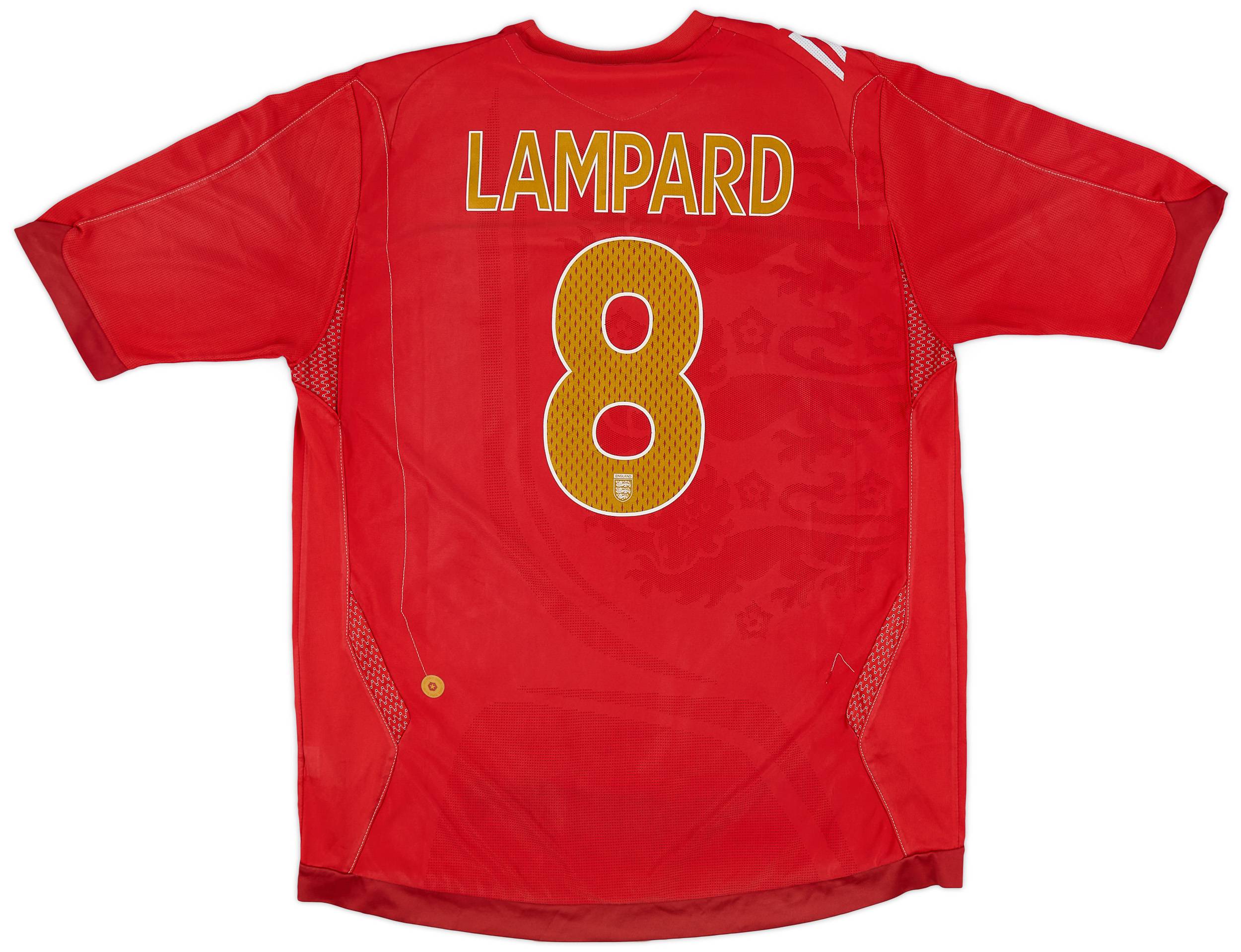 2006-08 England Away Shirt Lampard #8 - 5/10 - (L)