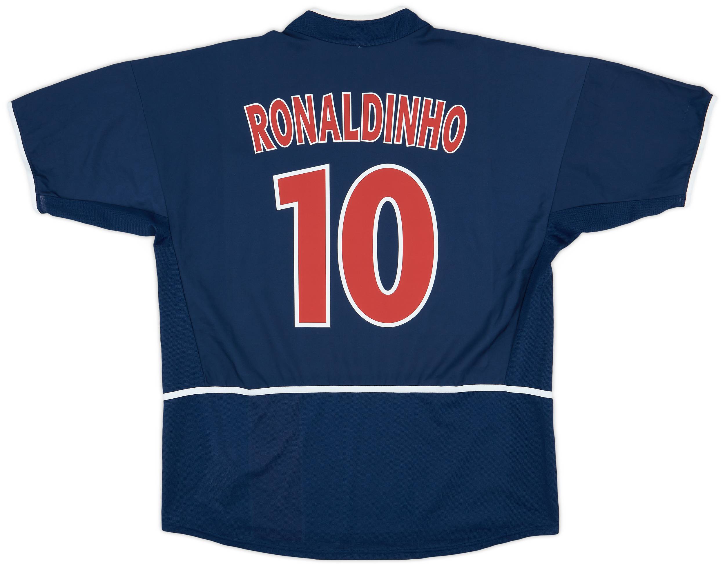 茶*丸様 パリ・サンジェルマン PSG Ronaldinho 10 サッカージャ パリ、サンジェルマン（H)02/03 ロナウジーニョ＃10+