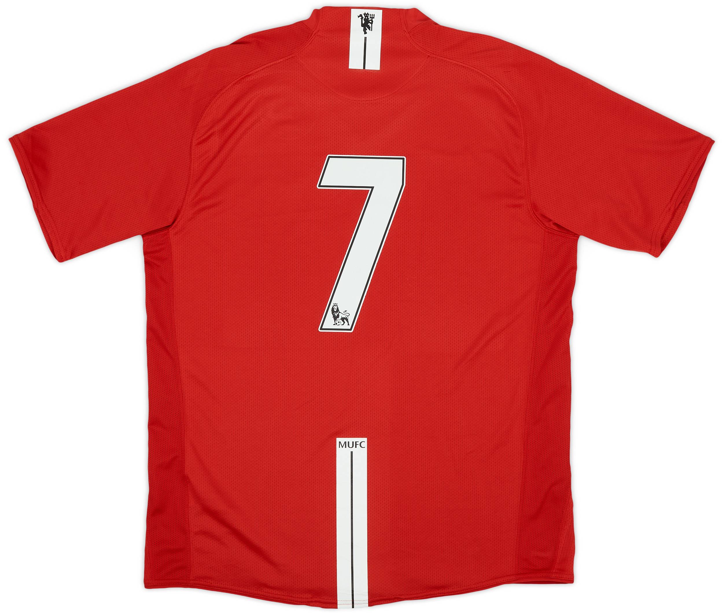2007-09 Manchester United Home Shirt Solskjaer #20 - 8/10