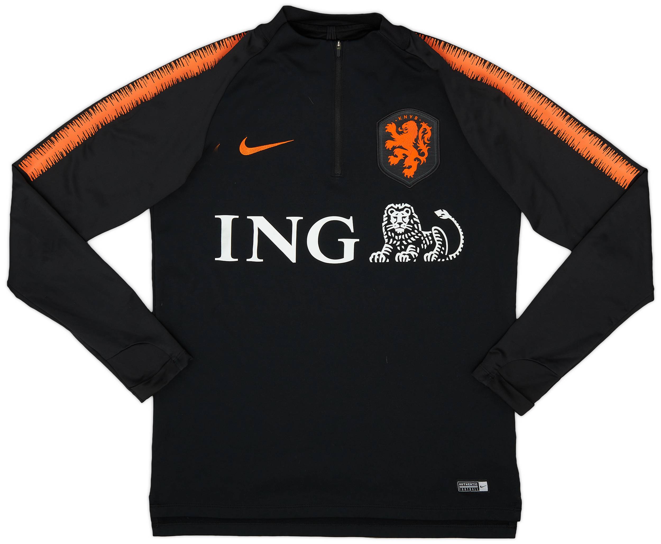 2018-19 Netherlands Nike 1/4 Zip Drill Top - 8/10 - (M)