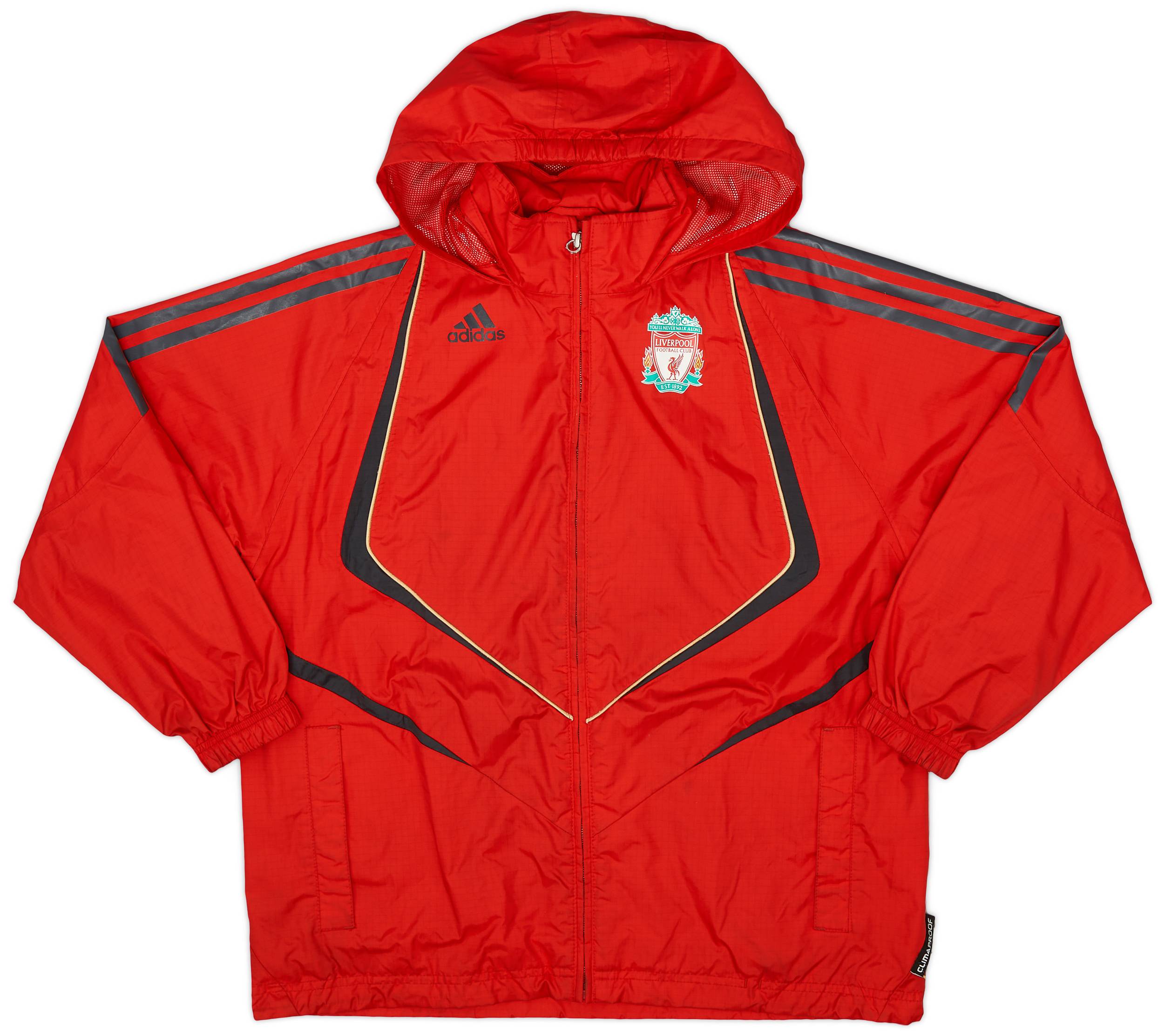 2009-10 Liverpool adidas Hooded Rain Jacket - 6/10 - (S.Boys)