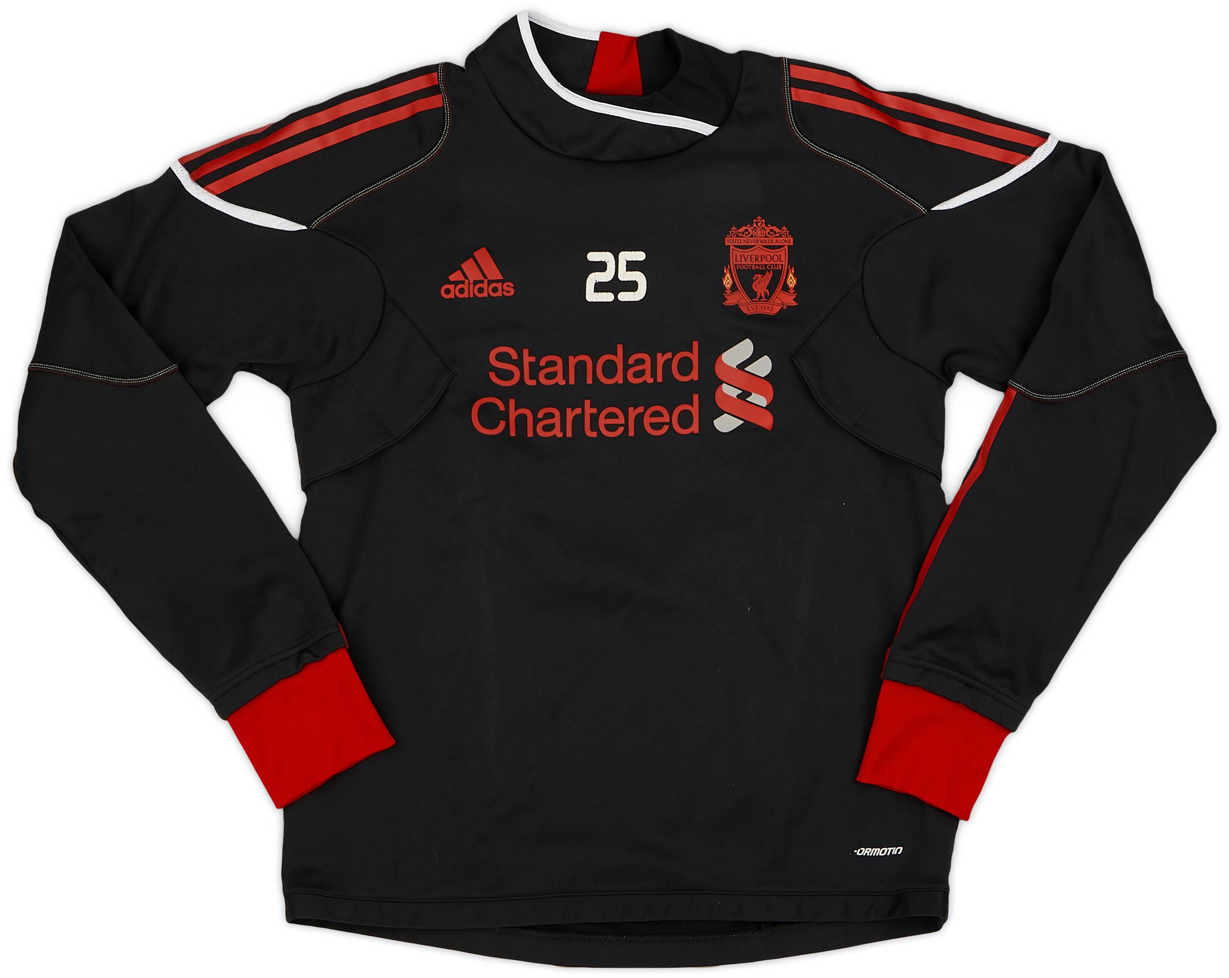 2010-11 Liverpool adidas Player Issue Drill Top #25 - 8/10 - (L)