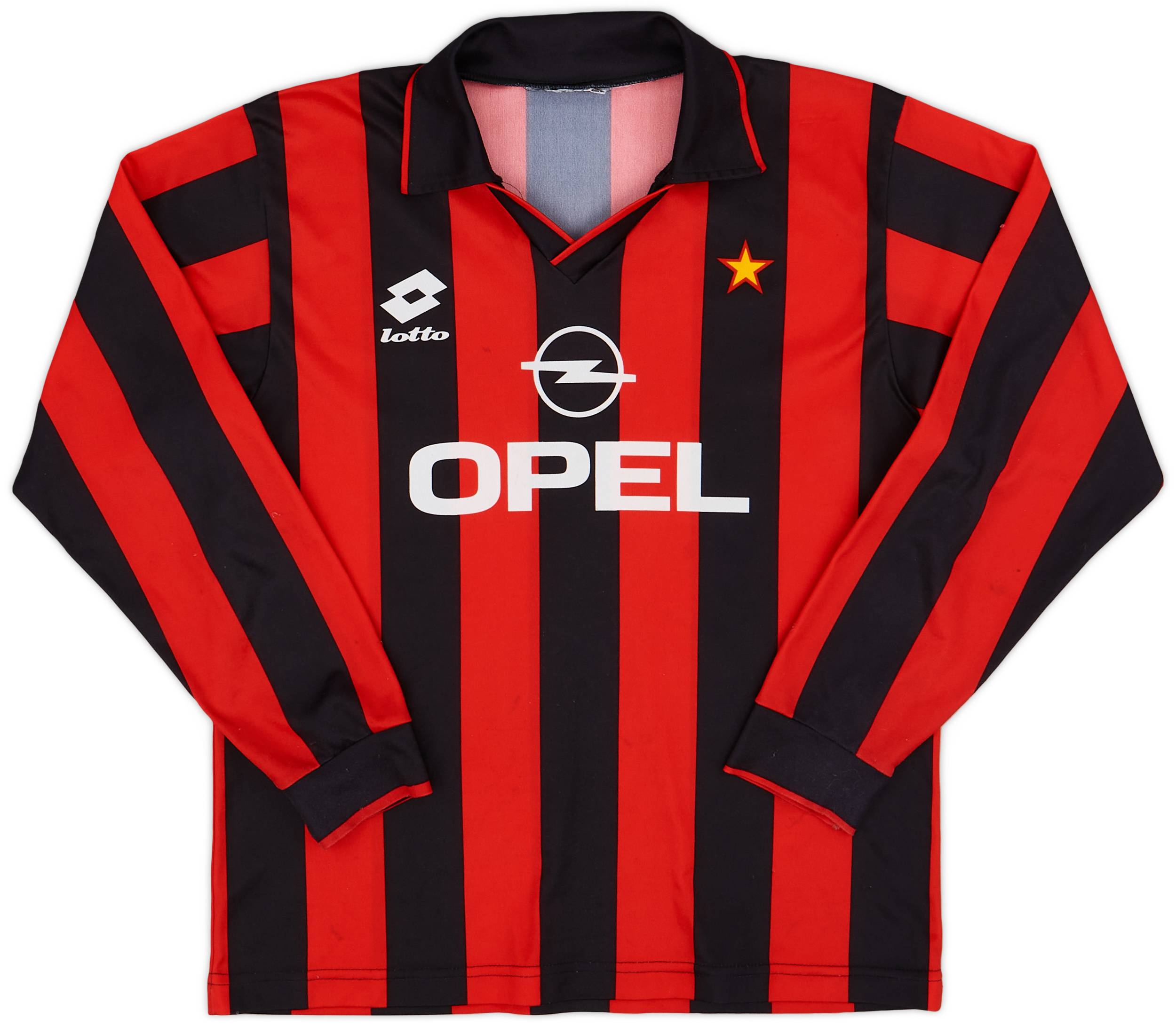 1994-95 AC Milan Home L/S Shirt - 6/10 - (L.Boys)