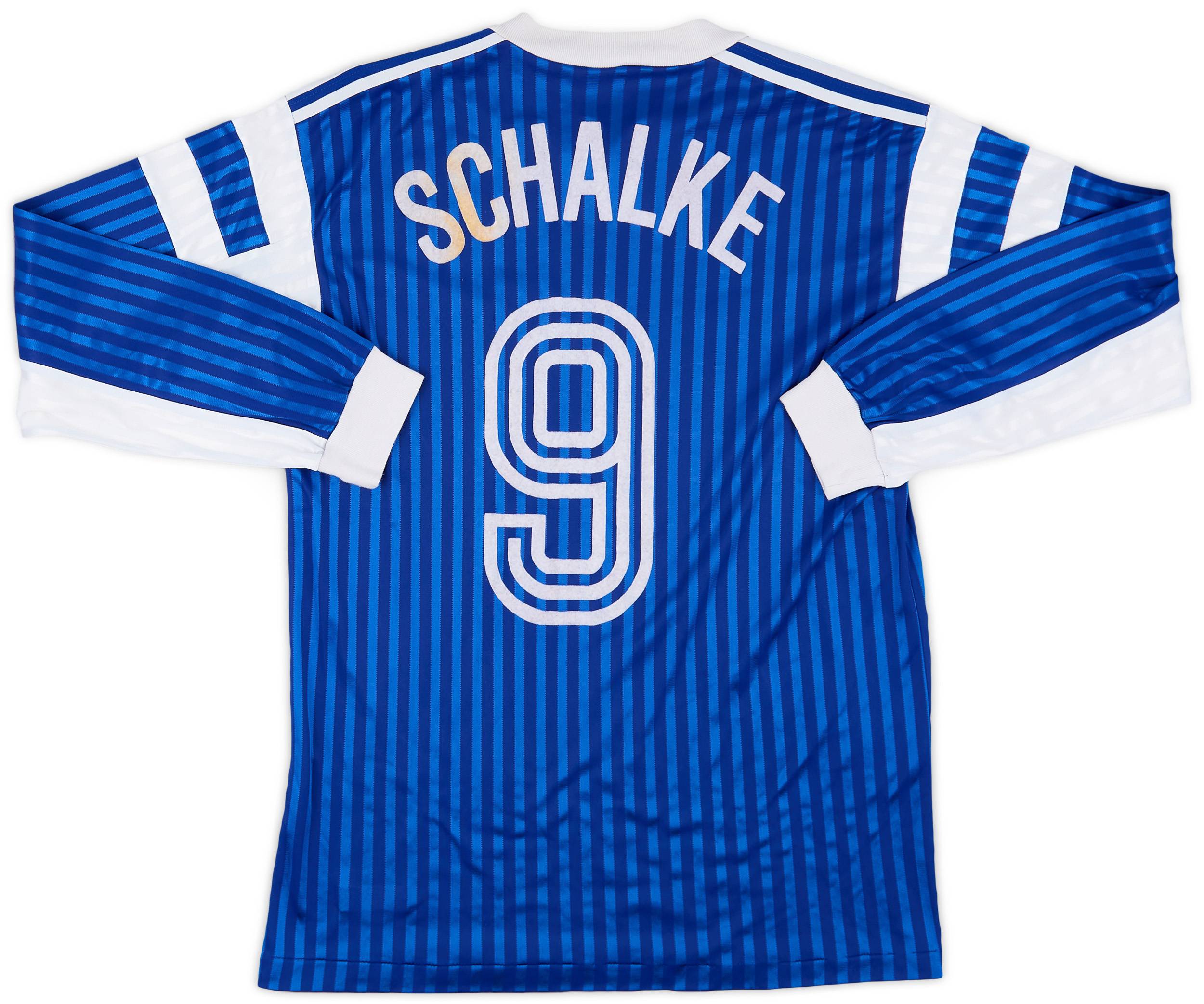 1988-89 Schalke Match Issue Home Shirt #9