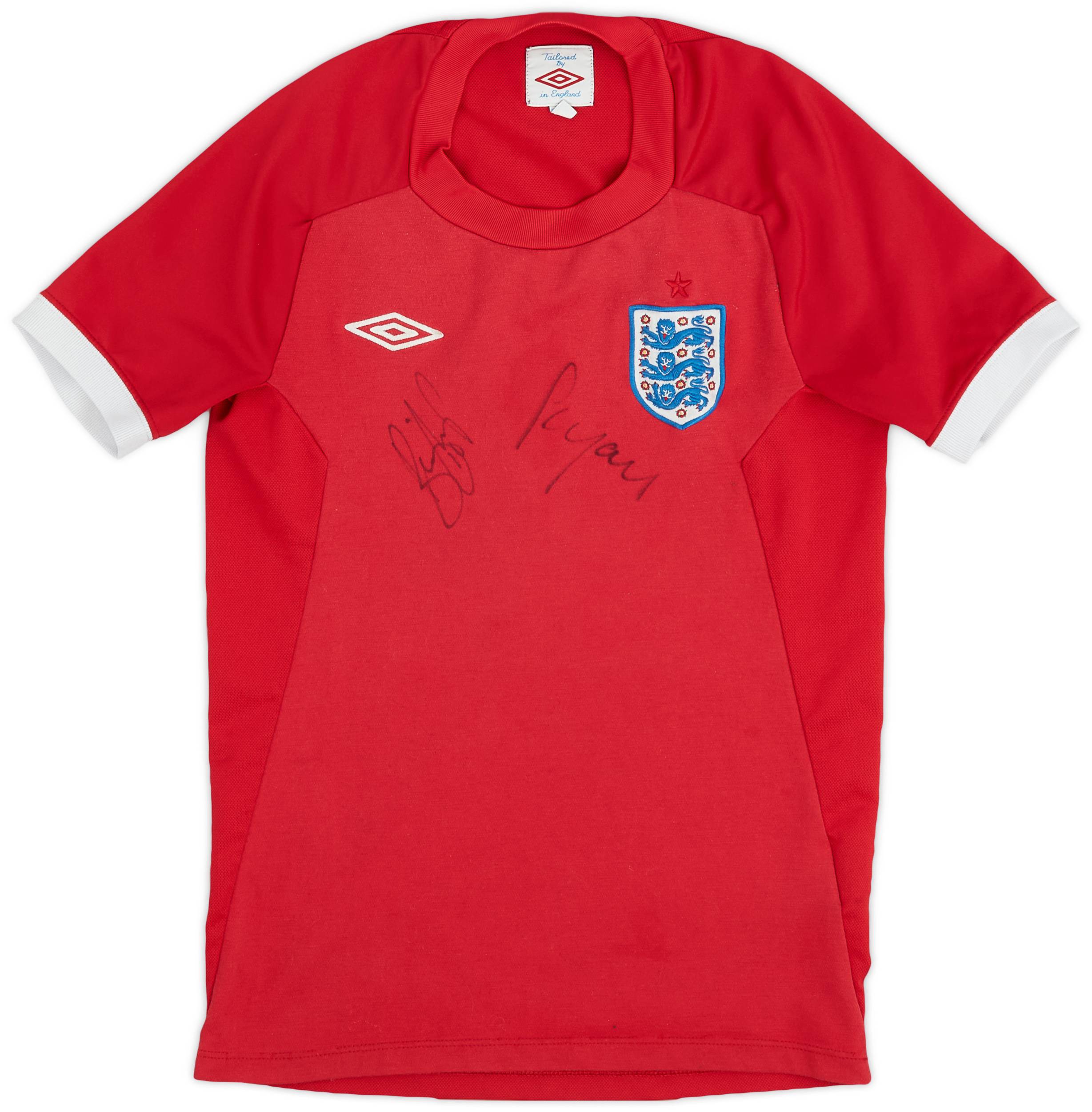 2010-11 England Signed Away Shirt - 9/10 - (M.Boys)