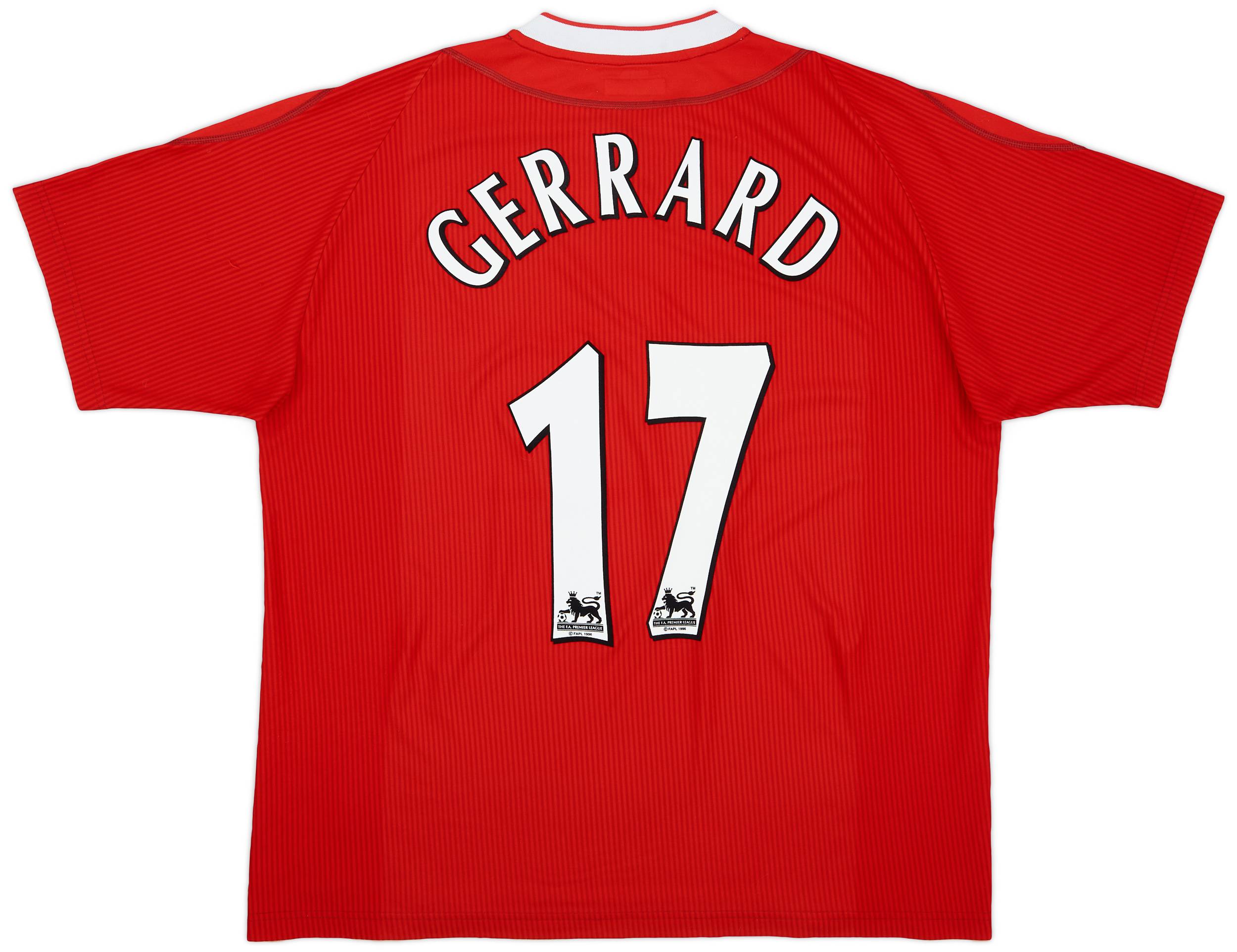 2002-04 Liverpool Home Shirt Gerrard #17 - 8/10 - (XL)