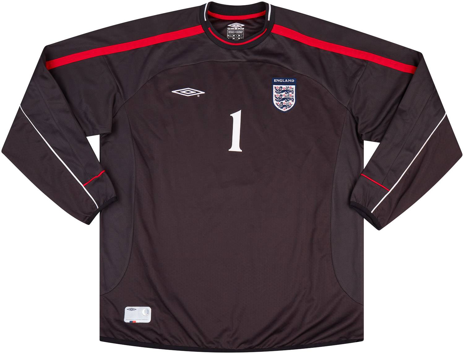 2001-02 England Match Issue GK Shirt #1 (Evans)