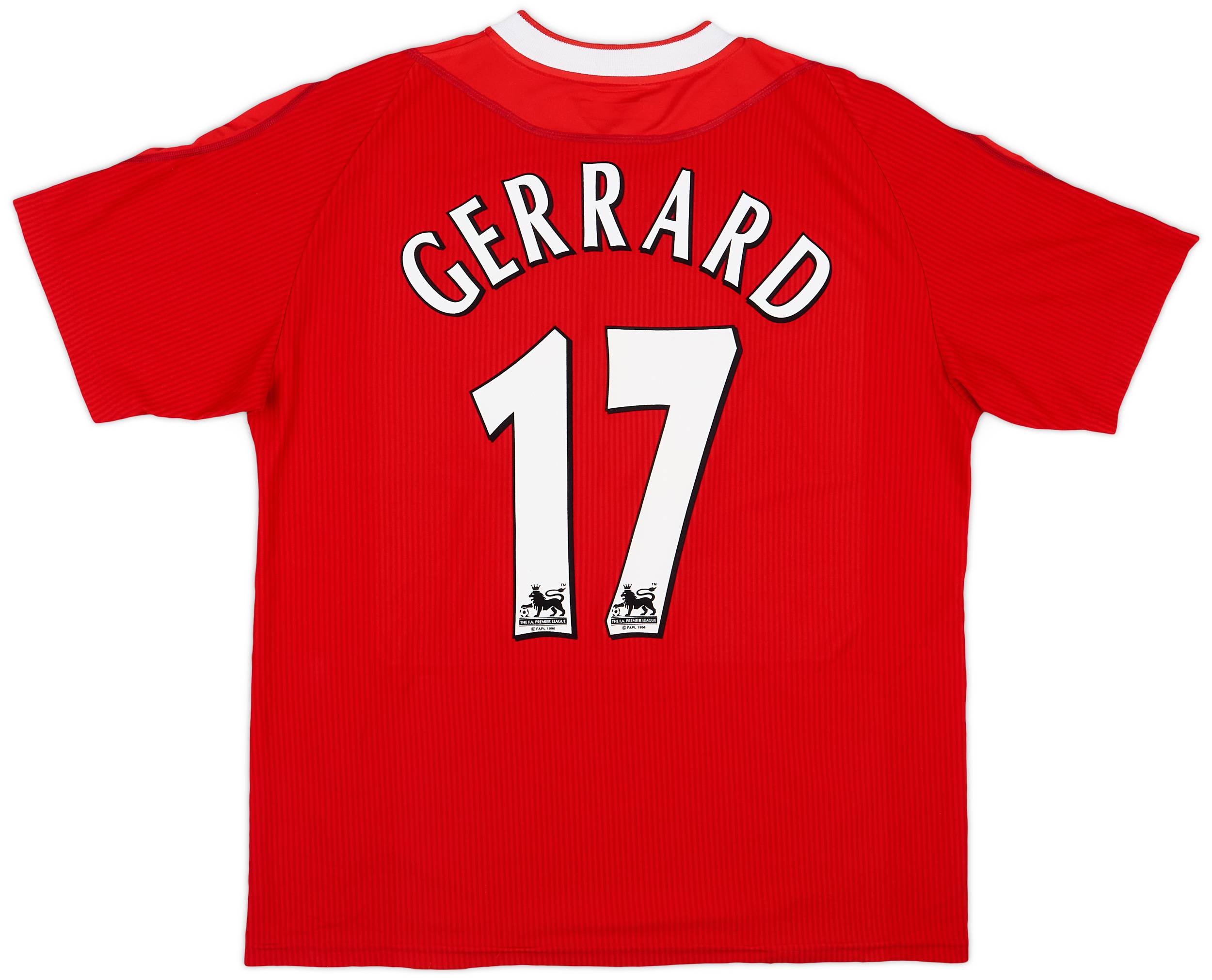 2002-04 Liverpool Home Shirt Gerrard #17 - 7/10 - (L)